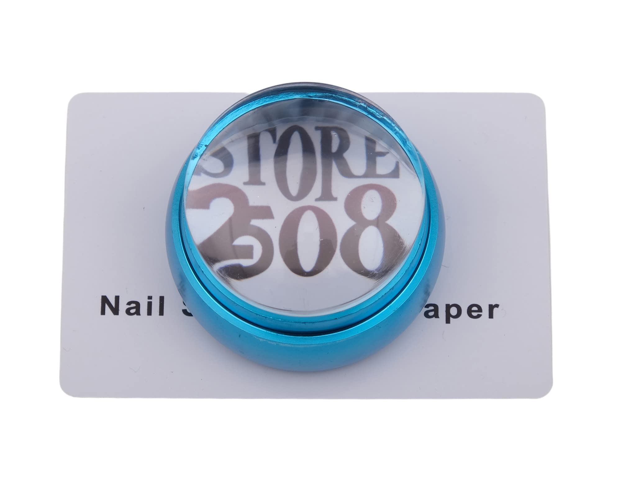 Store2508 Clear Wide Jelly Aluminium Body Nail Stamper with 3.5 Cm Stamp Head (Blue) 1