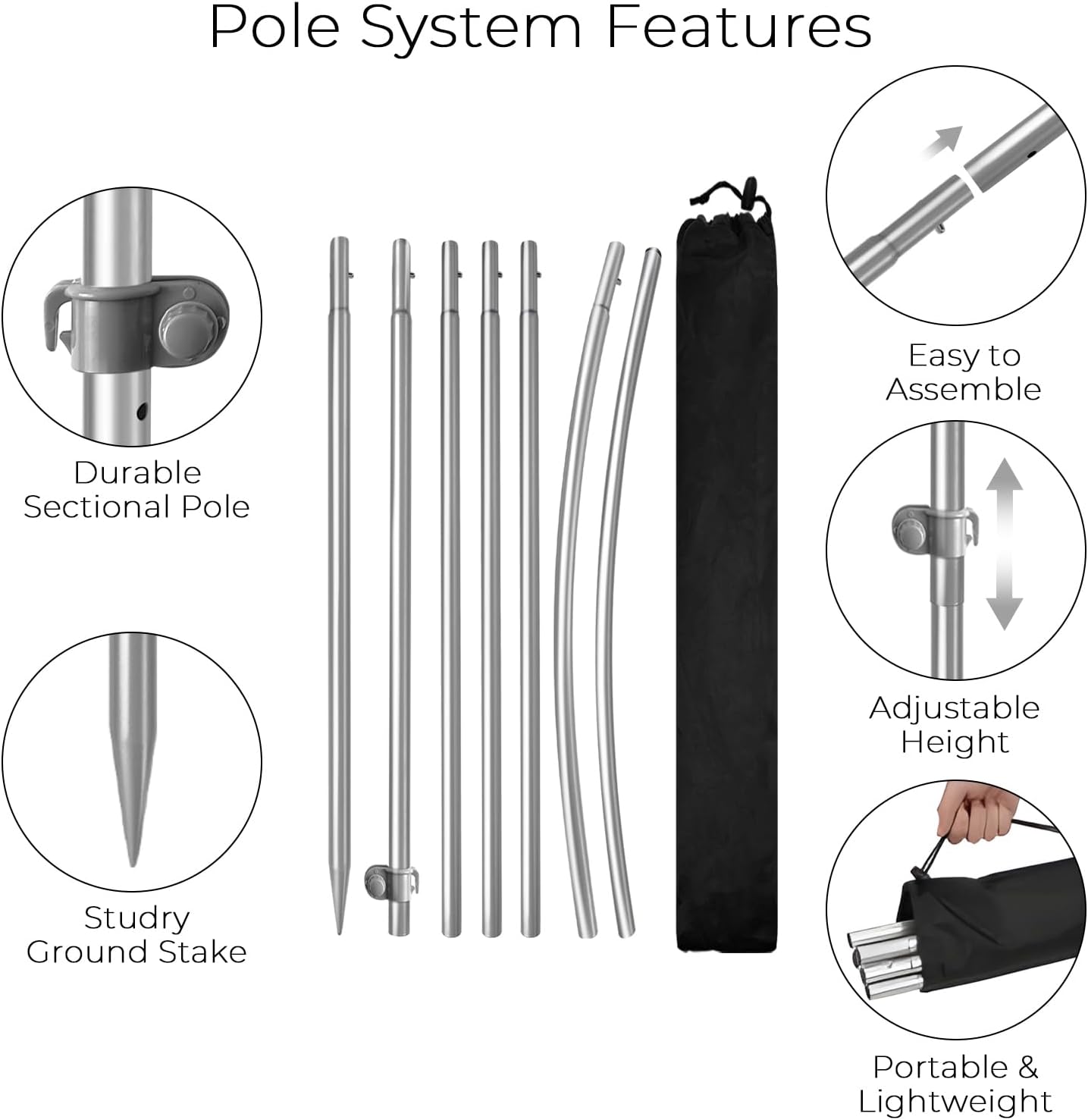 Nails Flag for Business, Nails Signs, 8FT Polyester Advertising Swooper Flag with Aluminium Alloy Flag Pole Kit, Stainless Steel, Ground Spike, Portable Bag