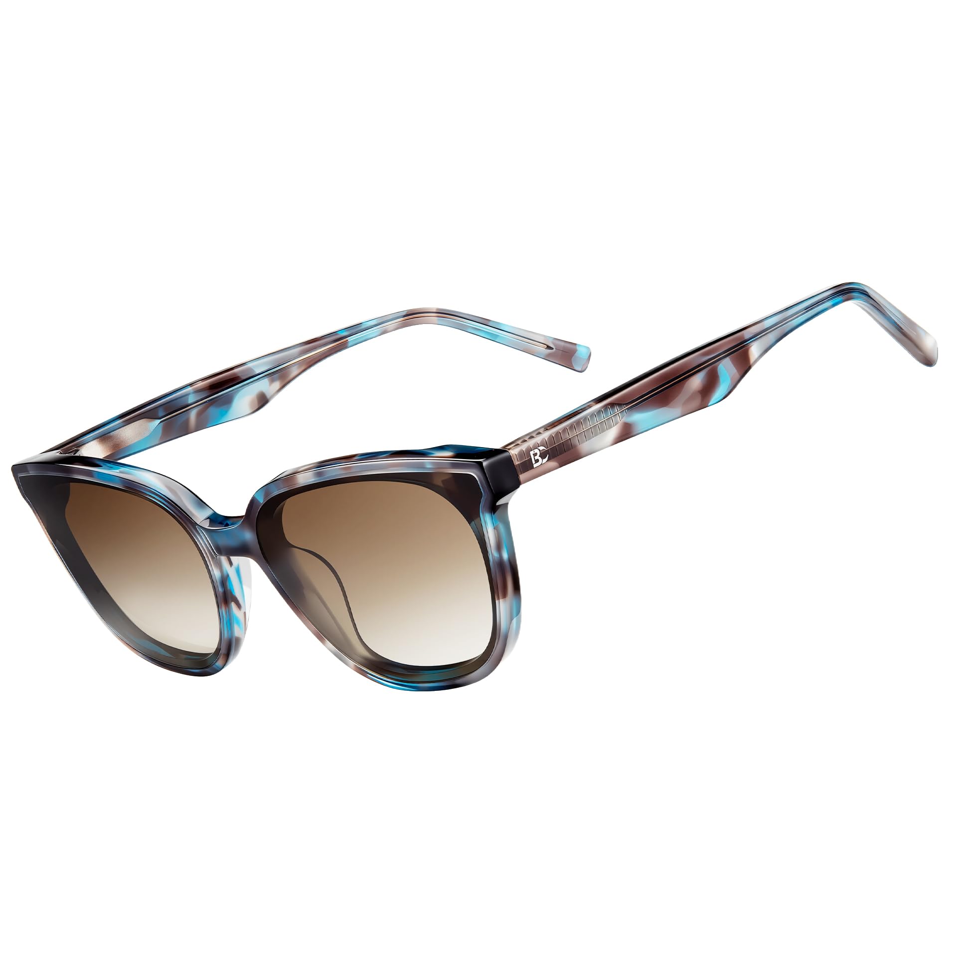 BIRCEN Polarized Cat-Eye Sunglasses for Women Trendy Acetate Sun Glasses Nylon Lens UV Protection for Travel Driving