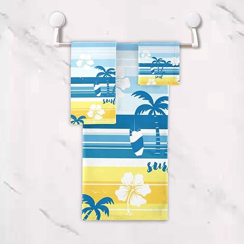 Miniatura 5 de Summer Windsurf Bath Towels Soft Absorbent Bath Towels Bath Towel Set of 3 for Home Hotel Bathroom Decor