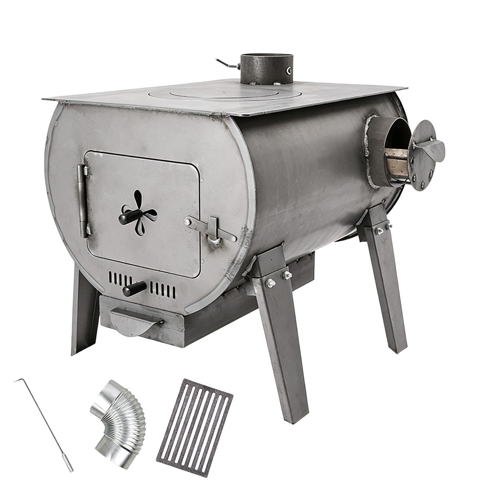 Stufa a Legna, Forno in Acciaio Laminato a Freddo, Cucina Economica a Legna