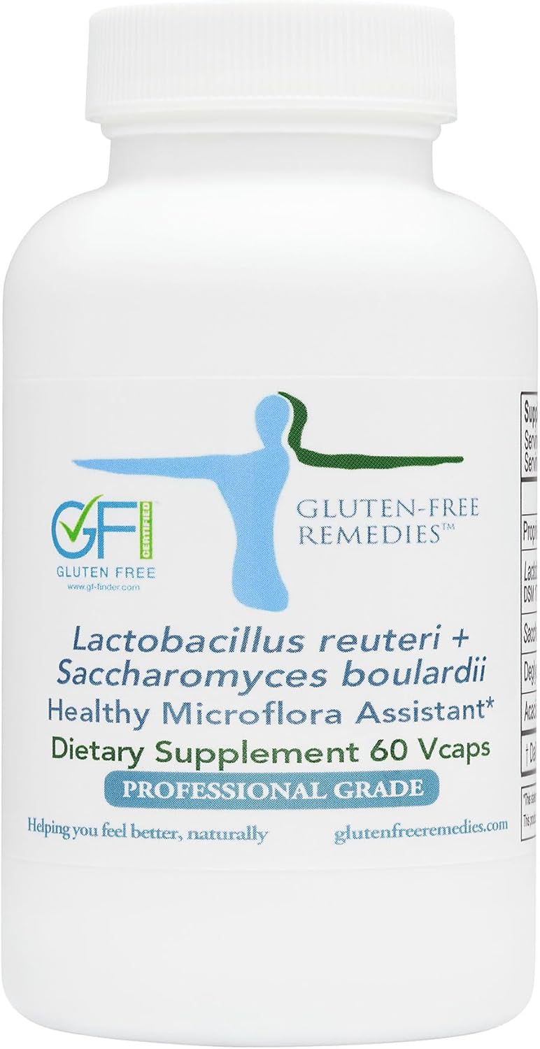 Sacchromyces boulardii Plus Lactobacillus reuteri - 15 Billion CFU per Capsule - 60 Capsules