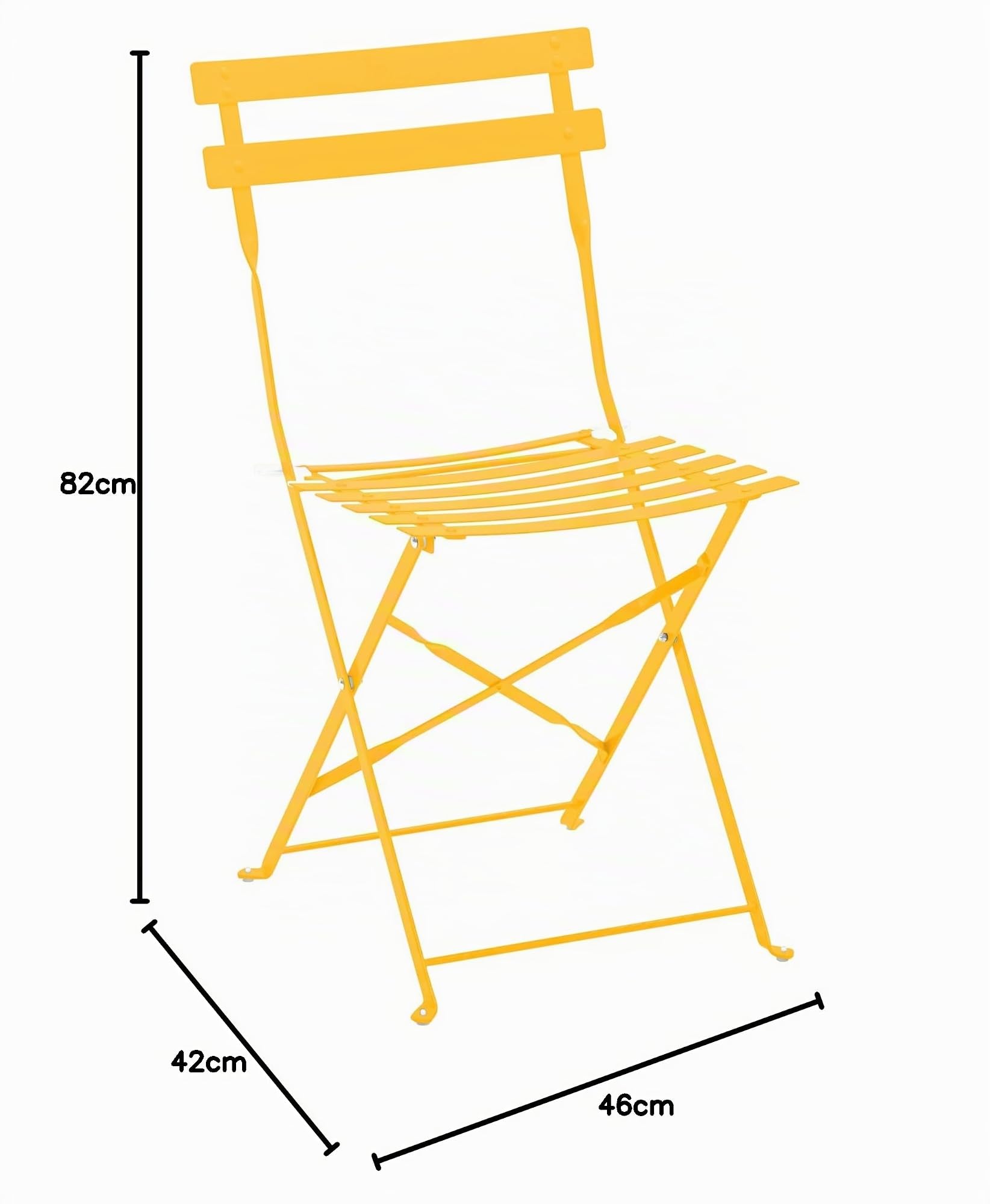 Oviala Lot de 2 chaises Pliantes en Acier Jaune