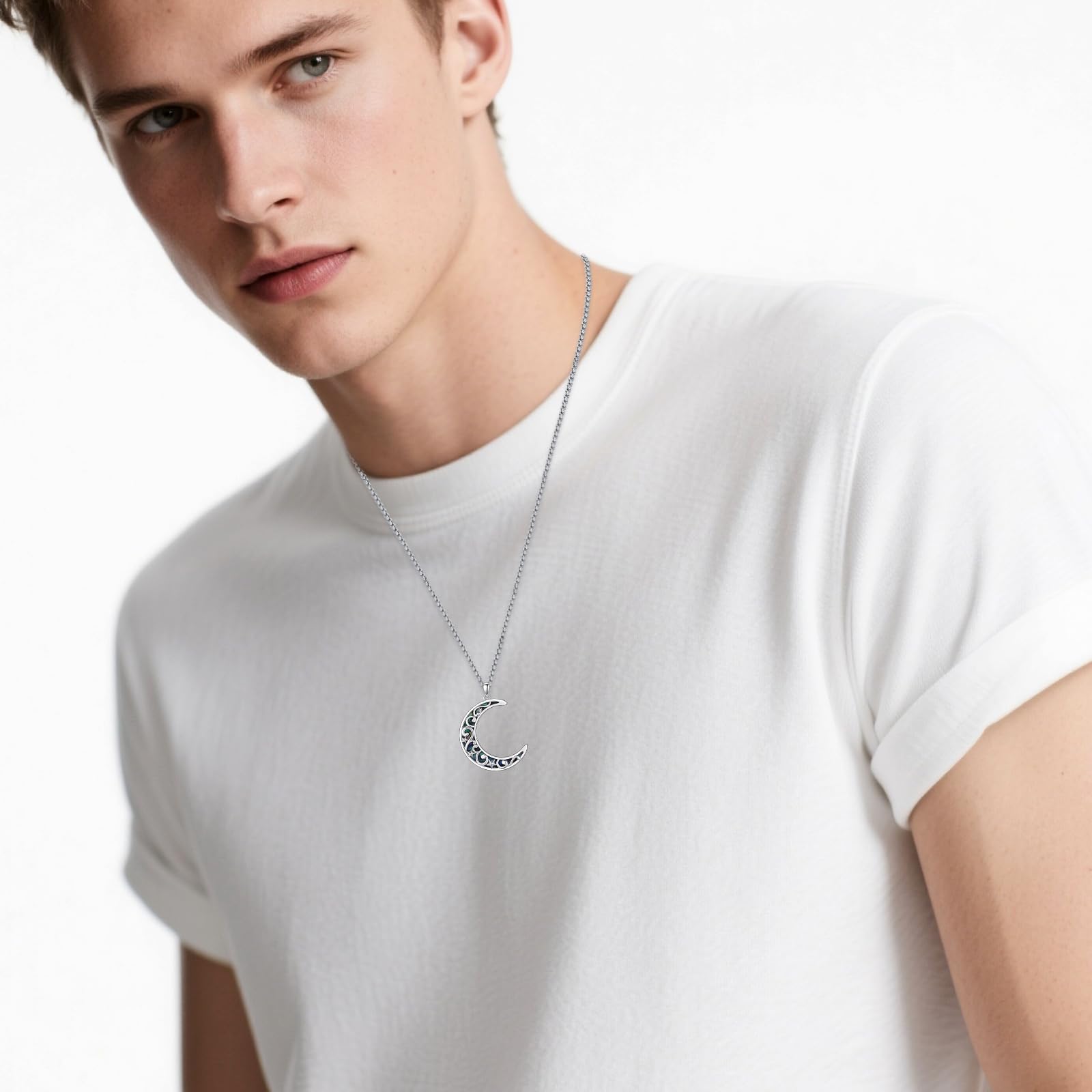 REDSUN Yin Yang - Collar de plata de ley con colgante de elefante para parejas, cadena BFF (2 unidades)