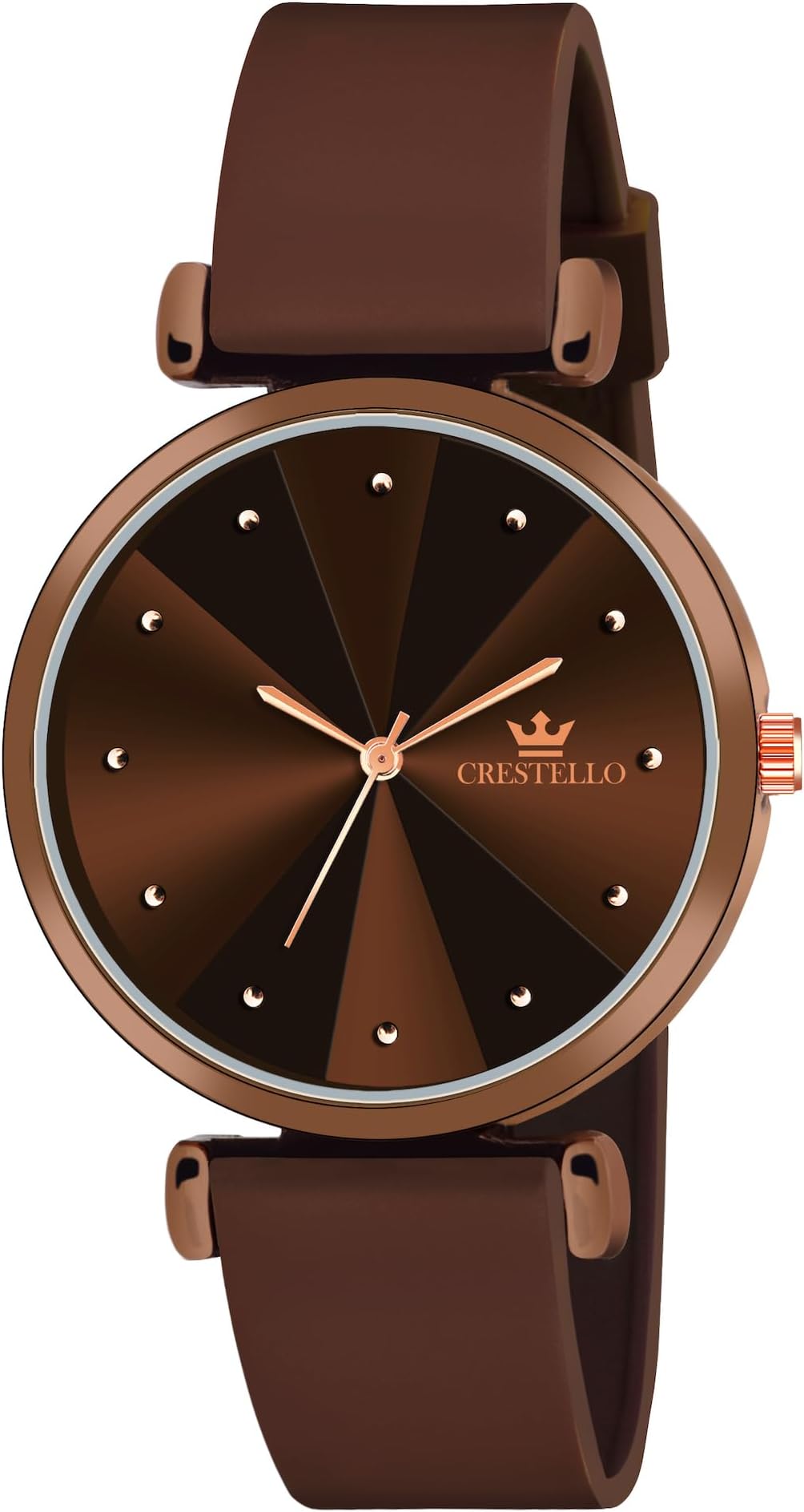 Silicone Strap Analog Wrist Watch for Women (Black/Blue/Green/Brown) | CR-Ck137