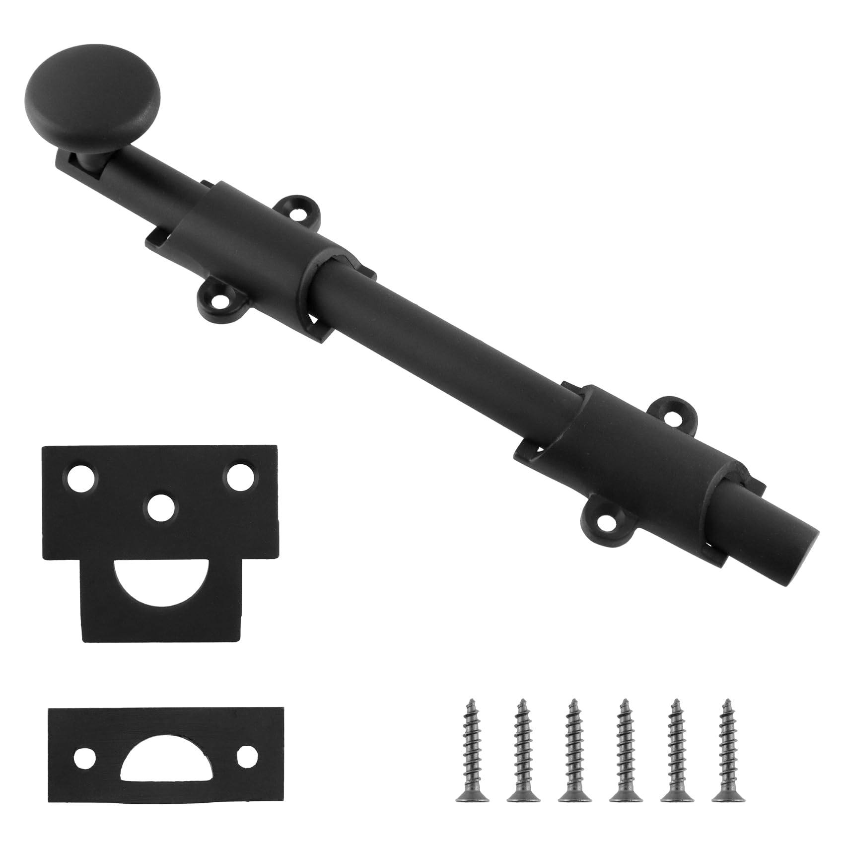 Antrader Dutch Door Bolt,Dutch Door Latch,8" Surface Slide Bolts,Black