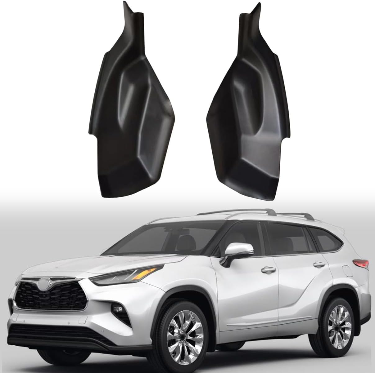 Pair Front Windshield Wiper Side Cowl Cover Trim for Toyota Highlander 2021 2022 2023 2024
