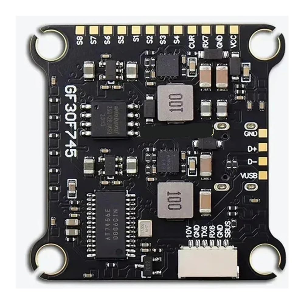 GF30F745-ICM sterownik lotu stos czarne pudełko 16 MB z AM32 60A 4 w 1 ESC 3-6S 30,5 x 30,5 mm pasuje do drona wyścigowego RC FPV (GF30F745-AM32A60)