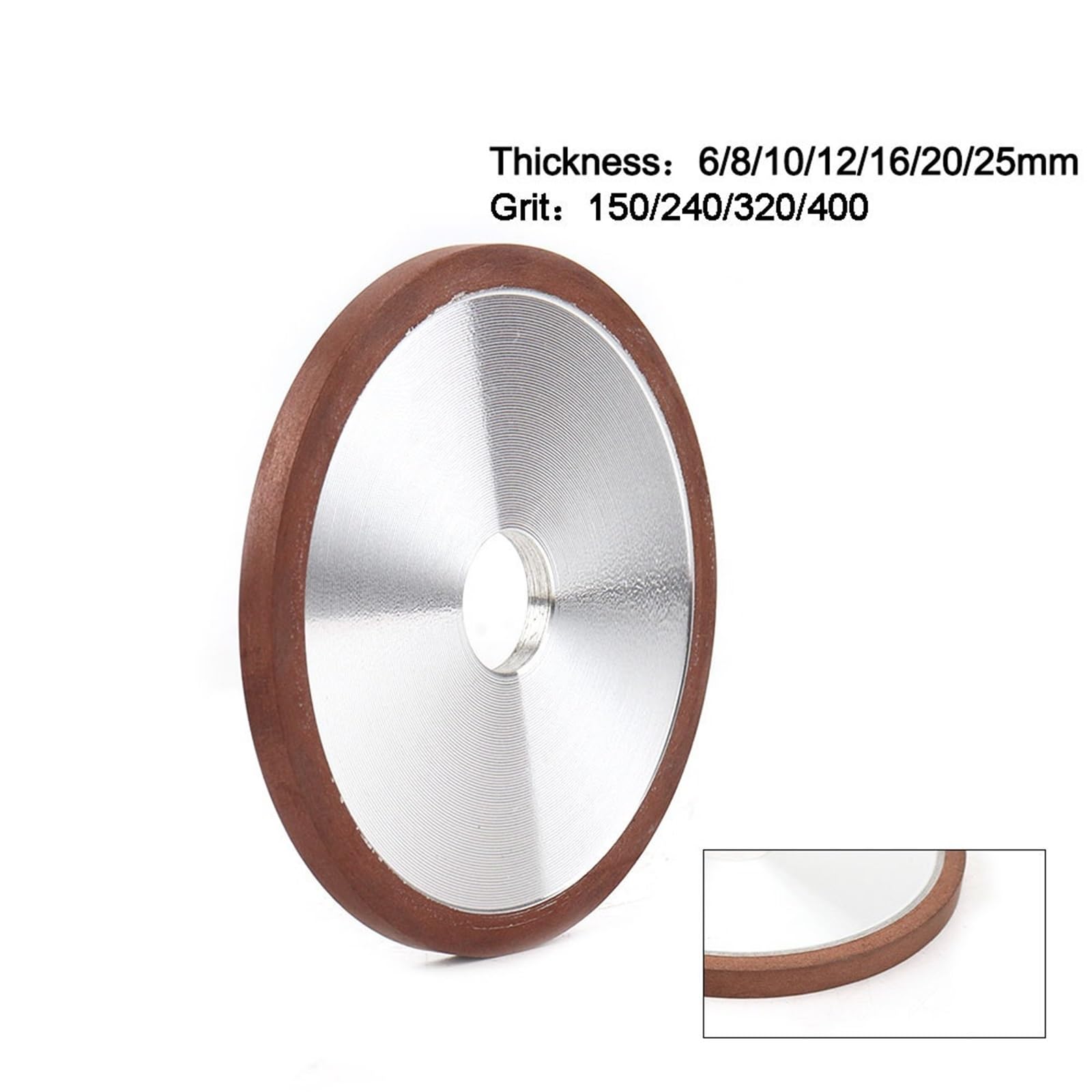 Diamentowa Tarcza Szlifierska Garnkowa, 1 Szt. 100 Mm - Ścierna Z Żywicą Do Stali Wolframowej I Węglika Ziarno 150# Otwór 20(16mm)