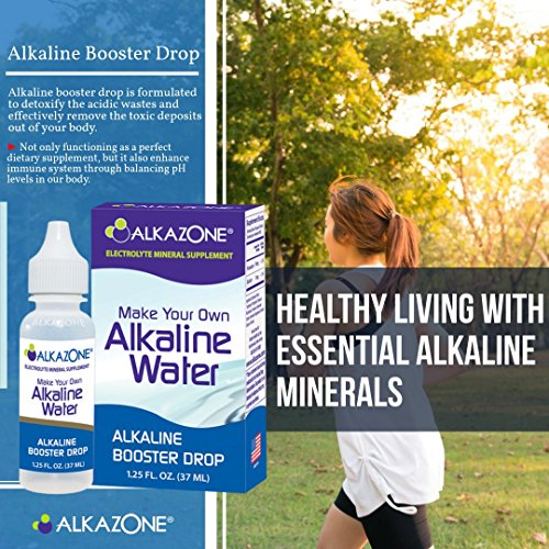 Alkazone Make Your Own Alkaline Water - Alkaline Booster Drop 1.25 Oz (2 Packs) #TOP4