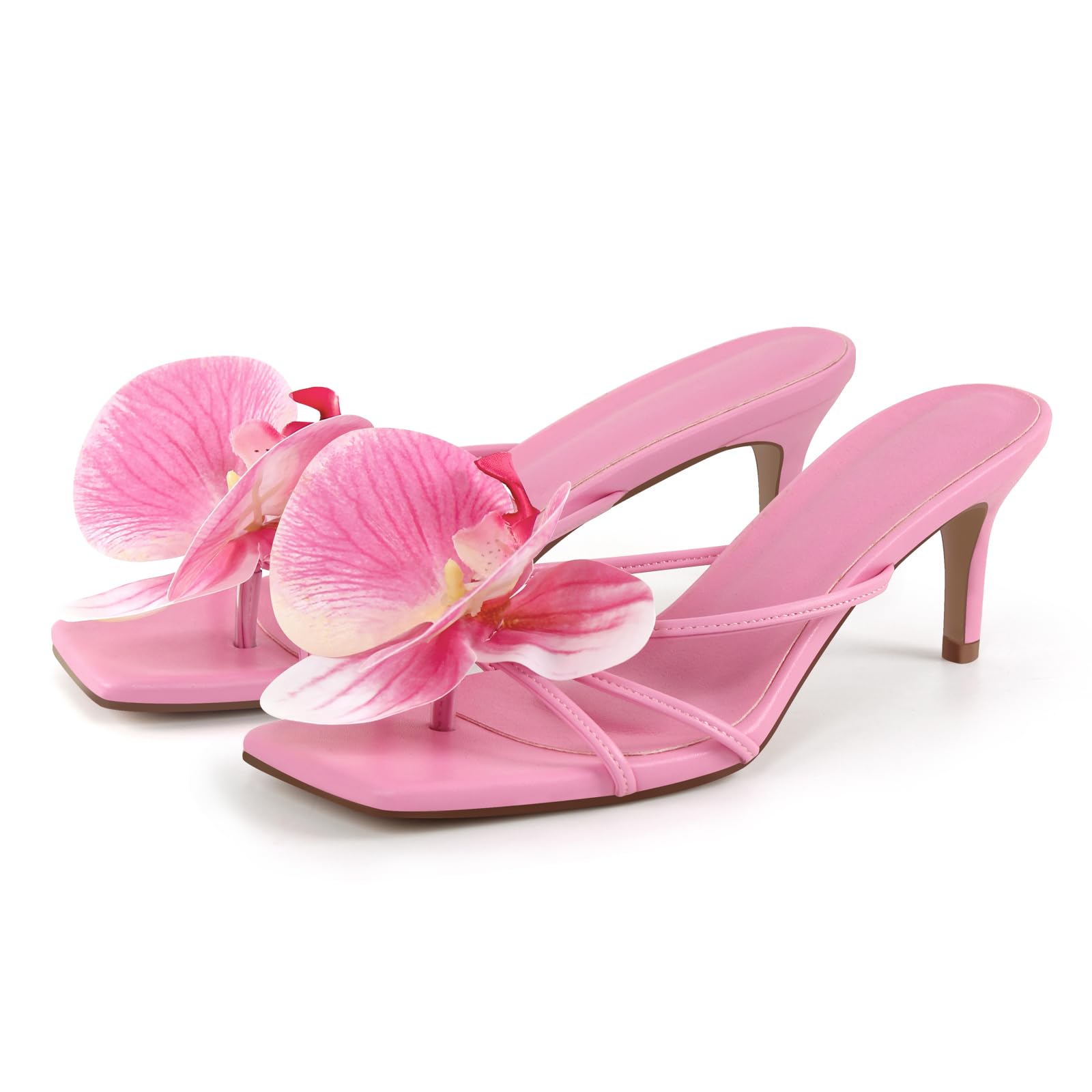 MissHeel Orchid Heels for Women Slip On Kitten Heel
