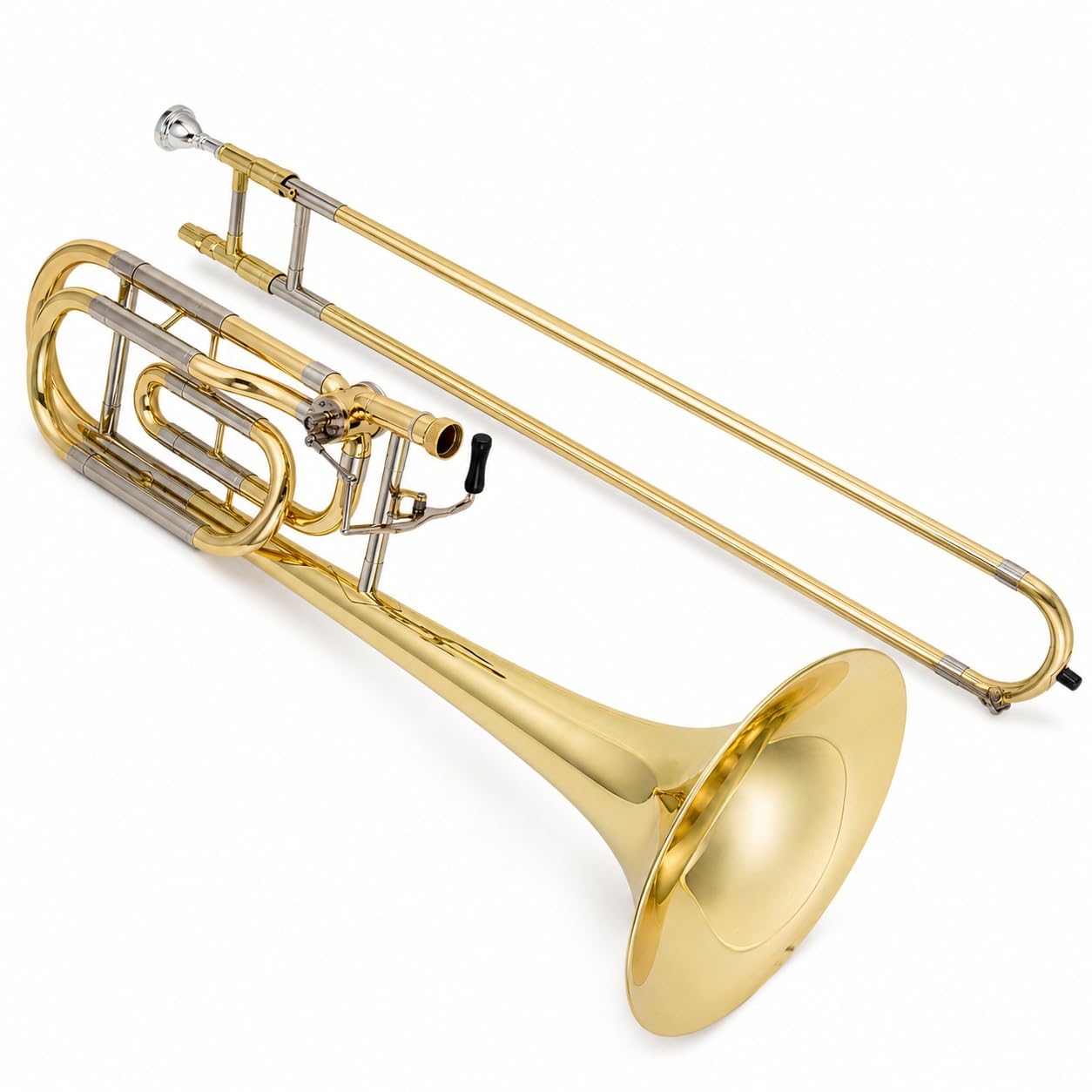 Tenorposaune mit variabler Tonhöhe Bb/F, goldlackiert