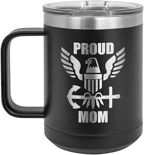 Miniatura 10 de PROUD NAVY MOM NAVY 15 oz Taza de café wtapa deslizante  Taza de café de viaje aislada  Ideas de regalo del día de la madre de hijo o hija  Comparar