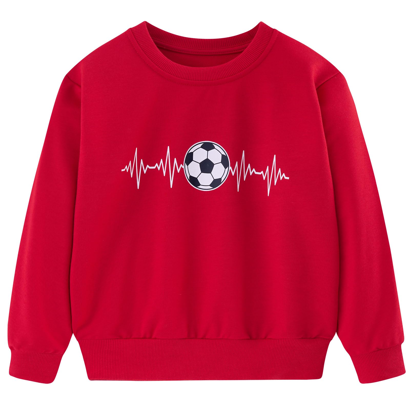 Funnycokid Boys Sweatshirts Toddler Long Sleeve Pullover Crewneck Tops 2-6Y