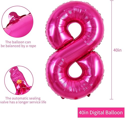 Miniatura 245 de TONIFUL Globos arcoíris de 40 pulgadas con números grandes del 0 al 9, globos digitales número 4 para helio, globos de aluminio Mylar con números