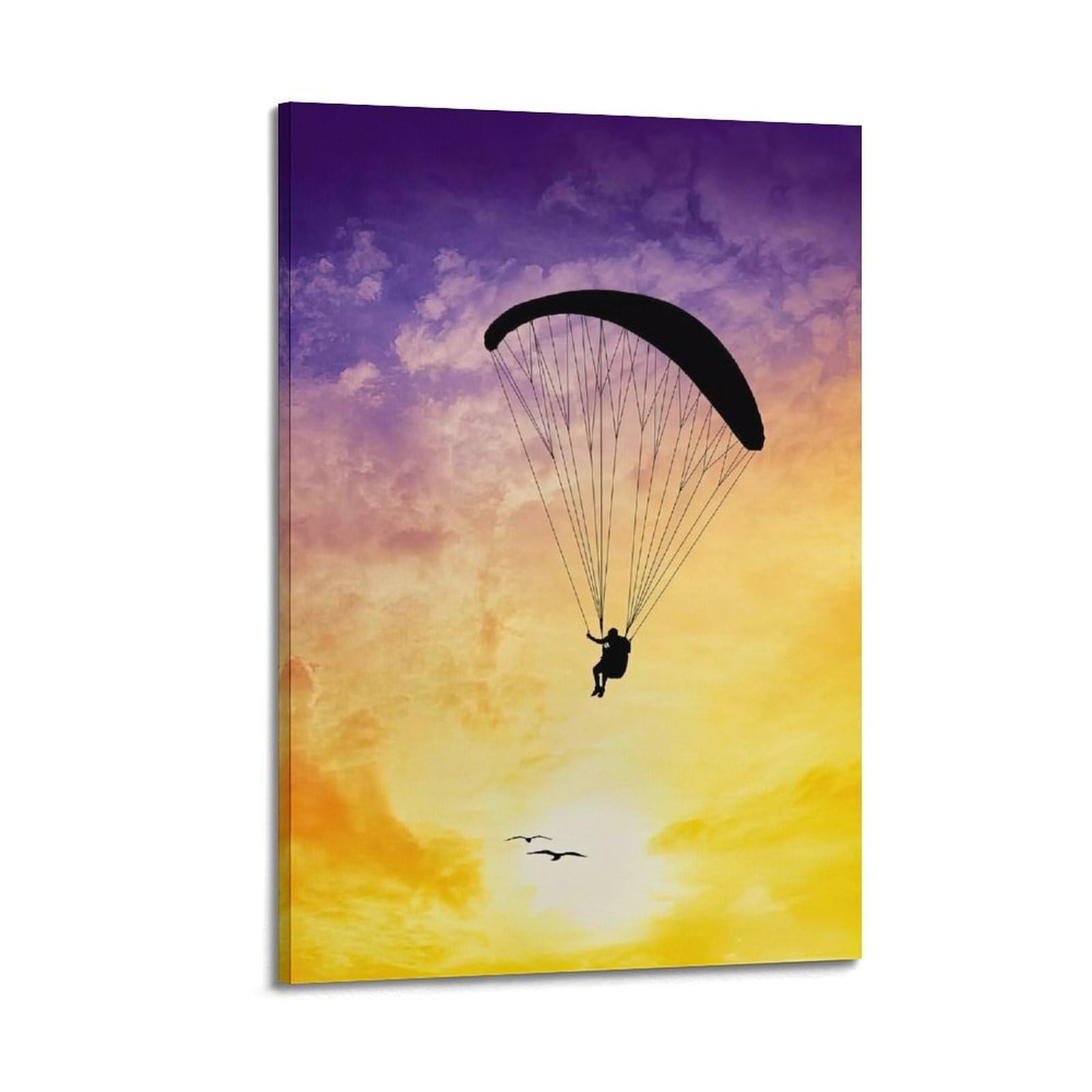 OKAHYS Vintage Outdoor Extreme Sports Paragliding Poster Decorative Painting Canvas Wall Artworks Picture 20x30inch(50x75cm)