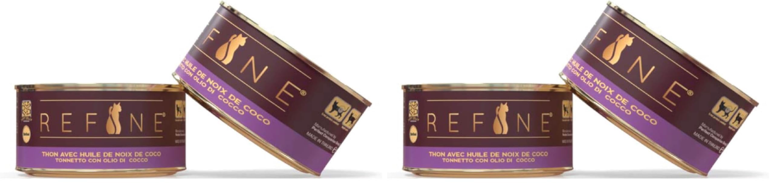 Refine Kısır Kedi Konservesi Hindistan Cevizi Yağlı Ton Balığı 85 gr (2 paketi)
