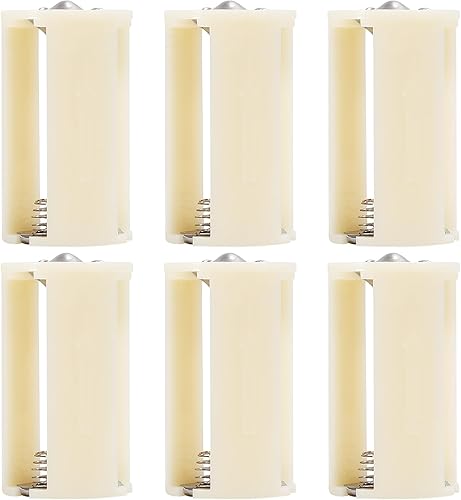 6 piezas de convertidor de batería de 3 pilas AA a D en paralelo, adaptador, soporte, convertidor de 3 AA a 1 D, conmutador de conversión, caja de