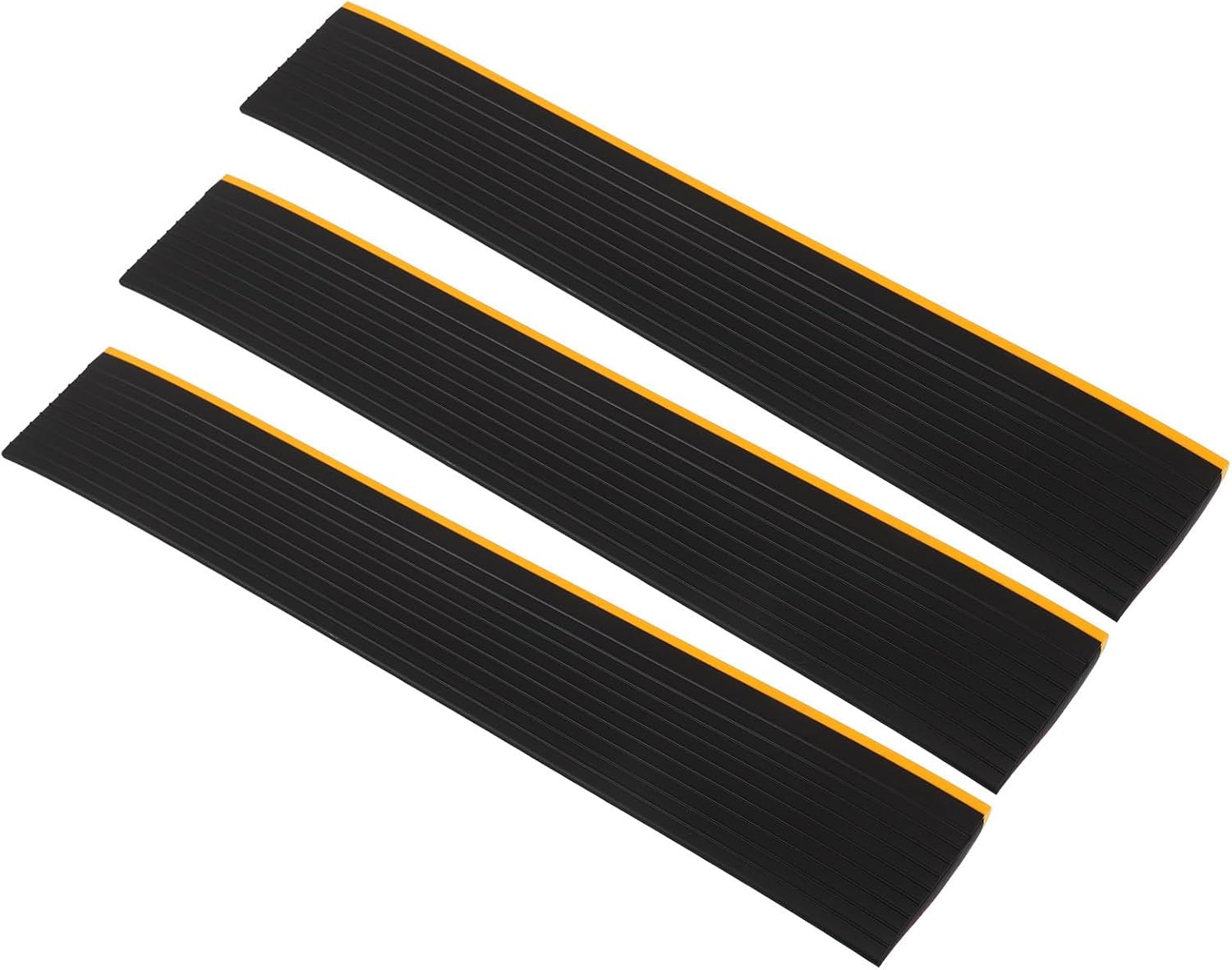 3pcs Soft PVC Doorway Transition Ramp for Wheelchairs and Scooters, 0. Threshold Reducer Mat, Reduces Obstacles and Bridges Height Differences, for Bathrooms and Door Sills