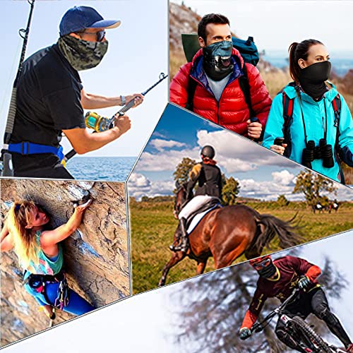 Neck Gaiters For Men Women Neck Warmer Face Cover Gator Mask Sun Uv Protection,Seamless Bandana Headband Rave Scarf Mask Balaclava Headwear For Boys Girls,Head Wrap For Outdoors Motorcycle Cycling #TOP5