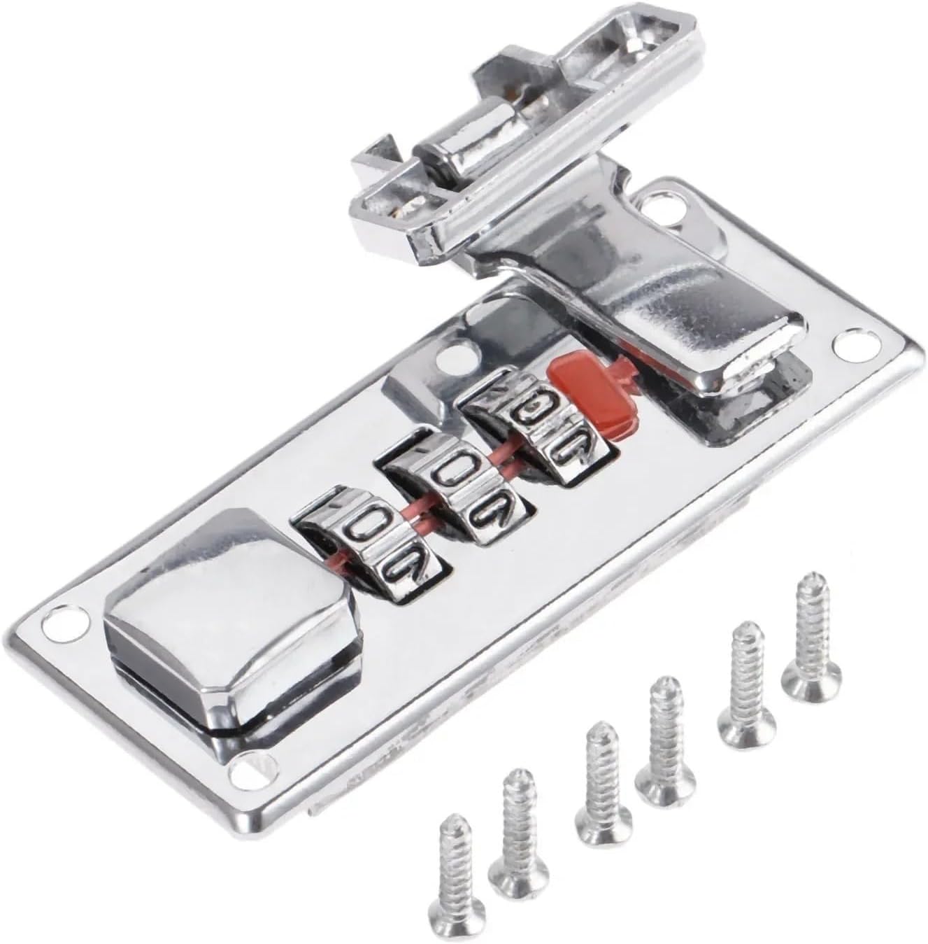 Password Lock Latch Set Silver Coded Lock 65mmx29mm Suitcase Hardware W/Screw 1Pcs
