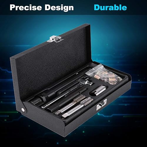 Miniatura 2 de Herramienta de enhebrador de bujías, kit de reparación de bujías, kit de enhebrador de bujías, 25 piezas de bujías de automóvil M14 x 1.25, kit de