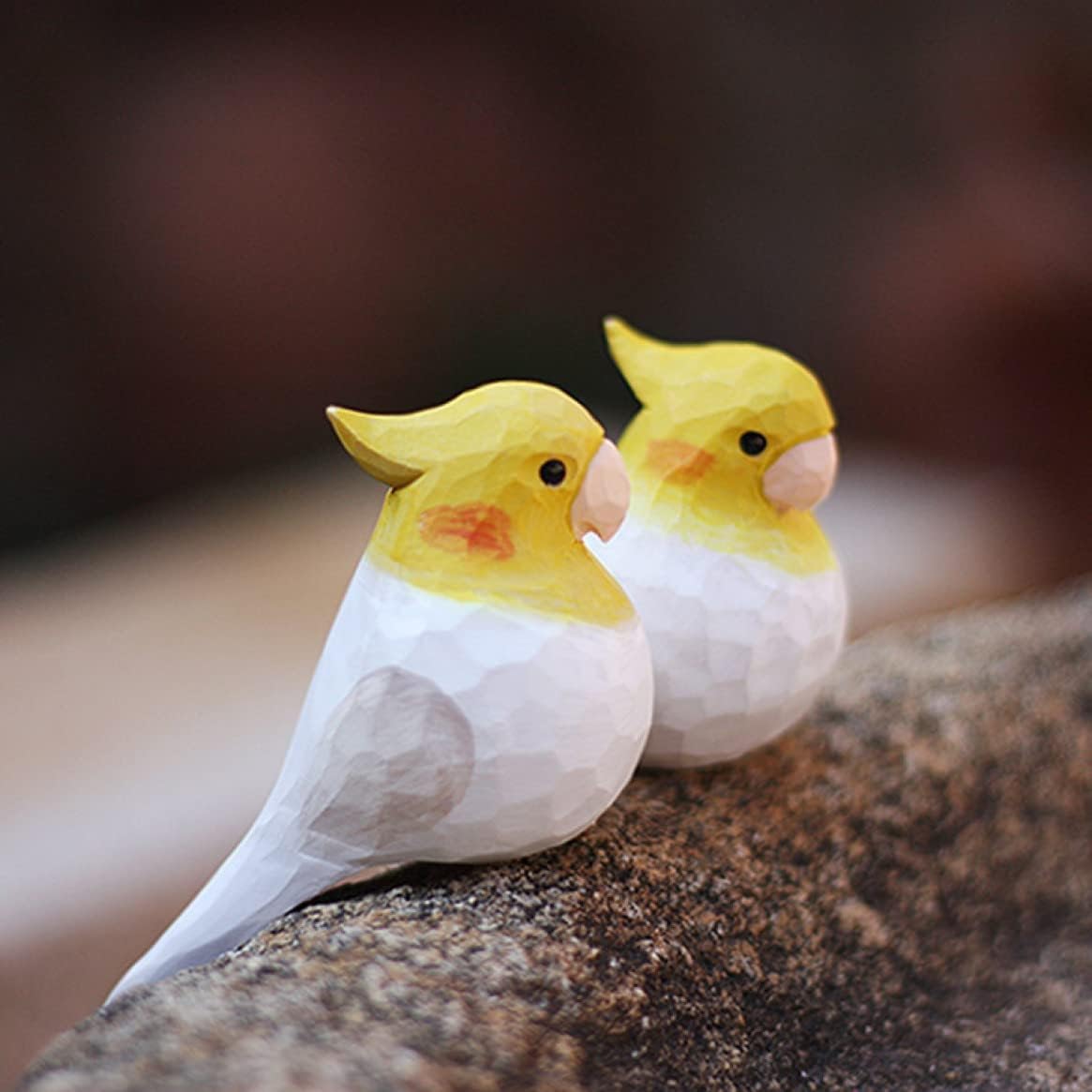 美品】トリ鳥木彫北欧置物インテリア工芸品美術品A1043