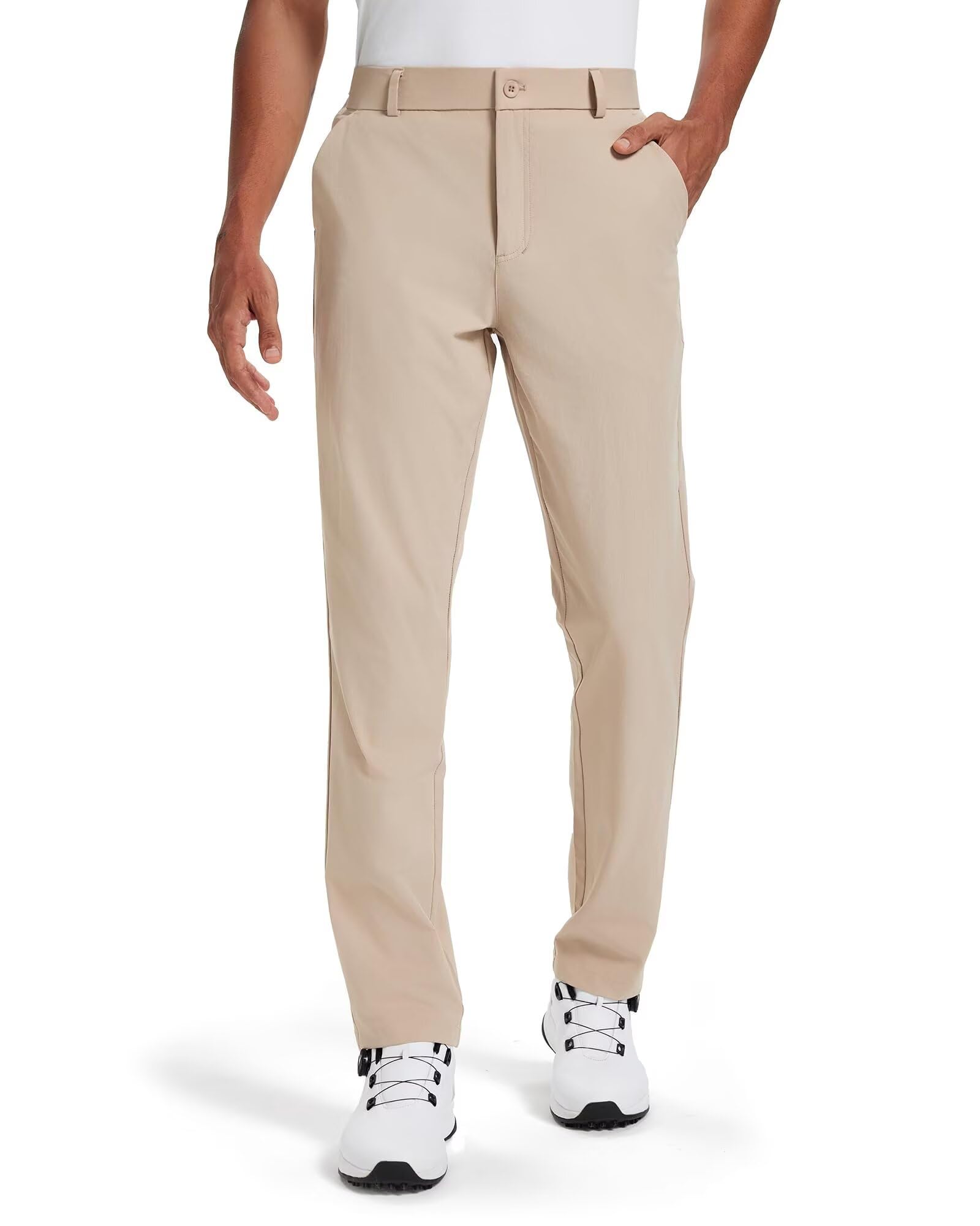 Mens Golf Pants Stretch Chinos 30/32/34 Water-Resistant Quick Dry