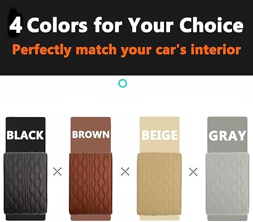 Miniatura 8 de BODLYL Funda para consola central de automóvil, cojín de espuma viscoelástica para reposabrazos de automóvil, color beige, funda de reposabrazos de