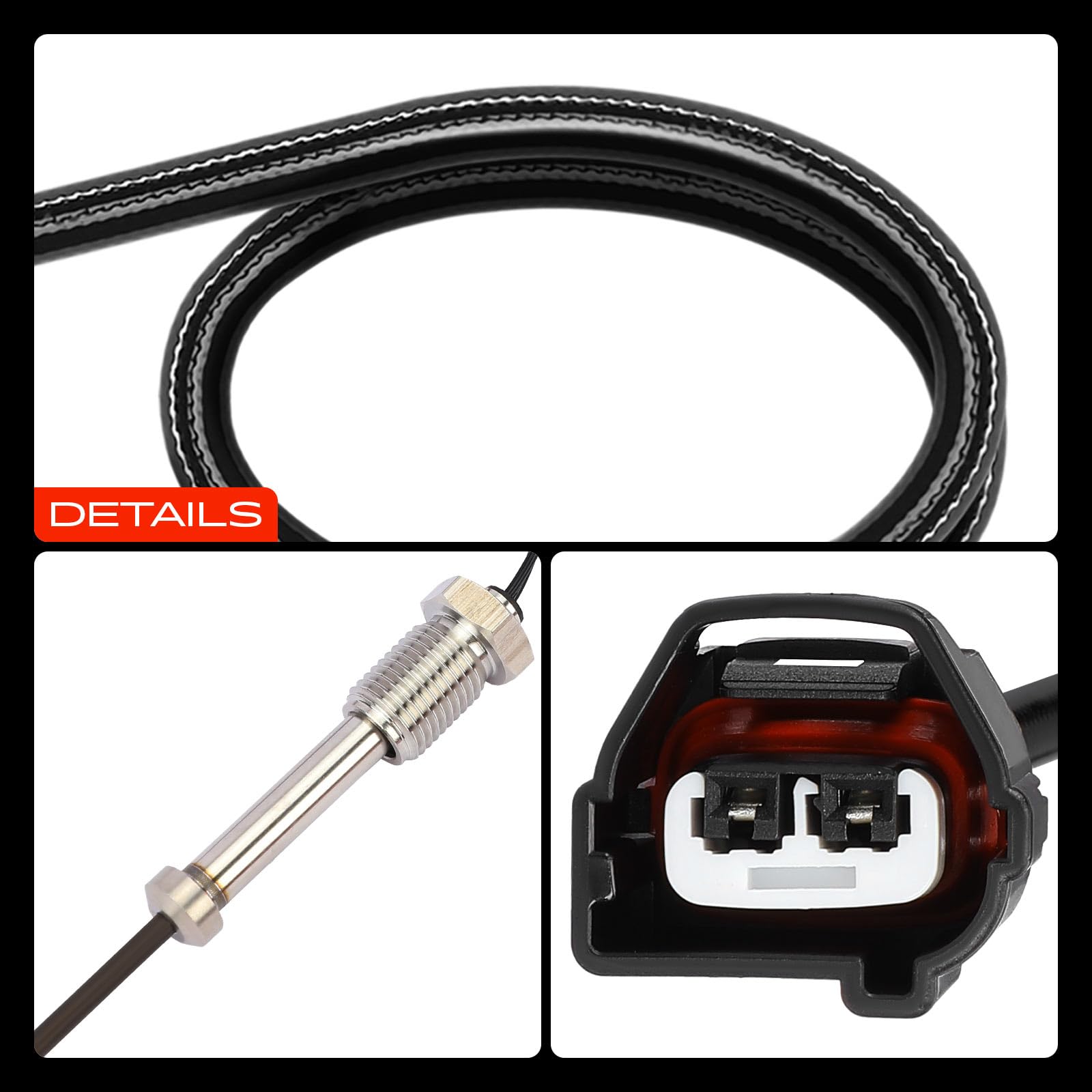 Frankberg Sensor de temperatura de gases de escape 2 Polos Compatible con Cube Z12 1.5L 2009-2014 Juke F15 1.5L 2010-2019 Replace# 226301FE0B