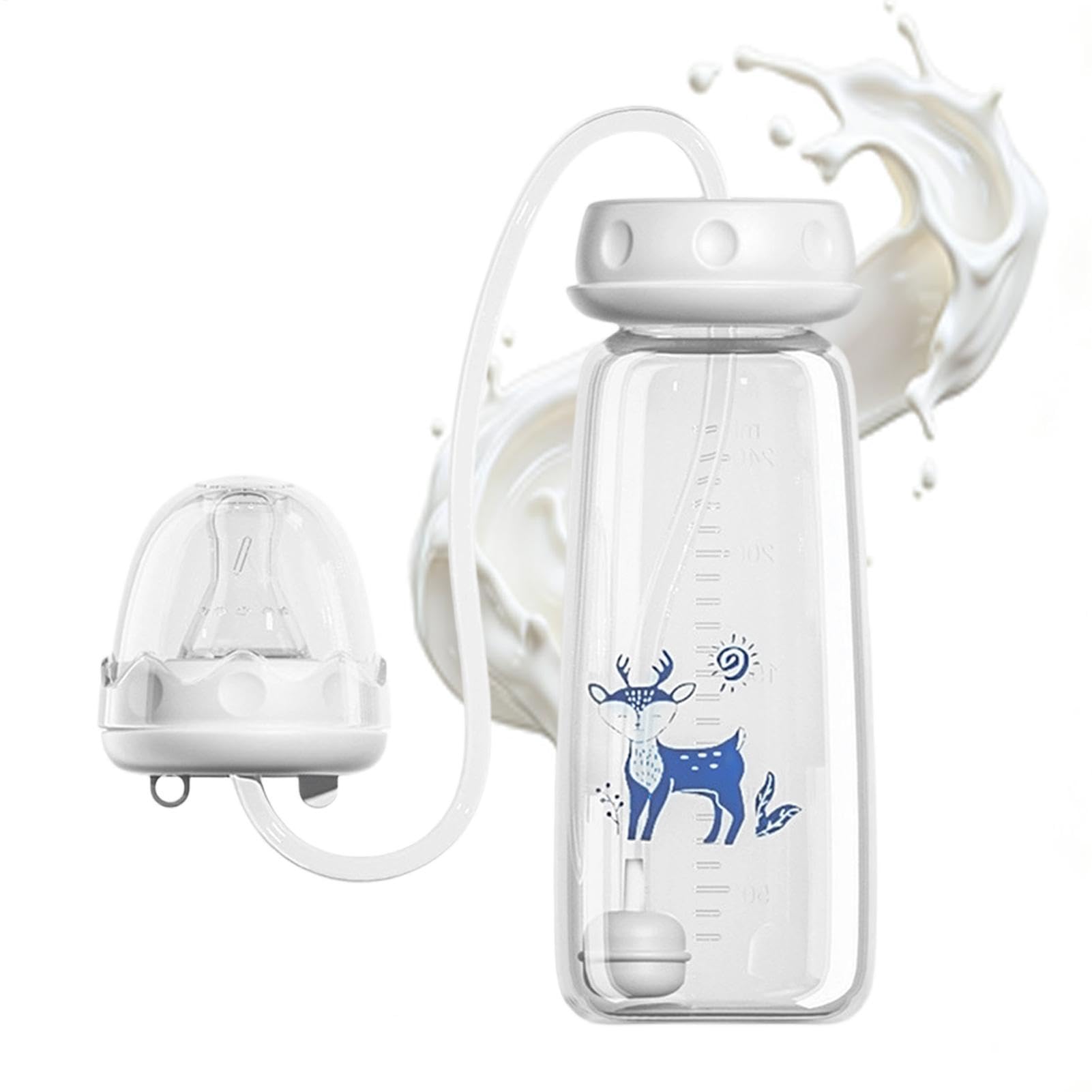 3-i N-1 Hands Free Anti-Colic Babys Bottle | with Silicone Nipple Anti-Colic Breastfeeding Supplies | Adjustable Milk Bottle Feeding System for Breastfeeding, Breastmil — view 7
