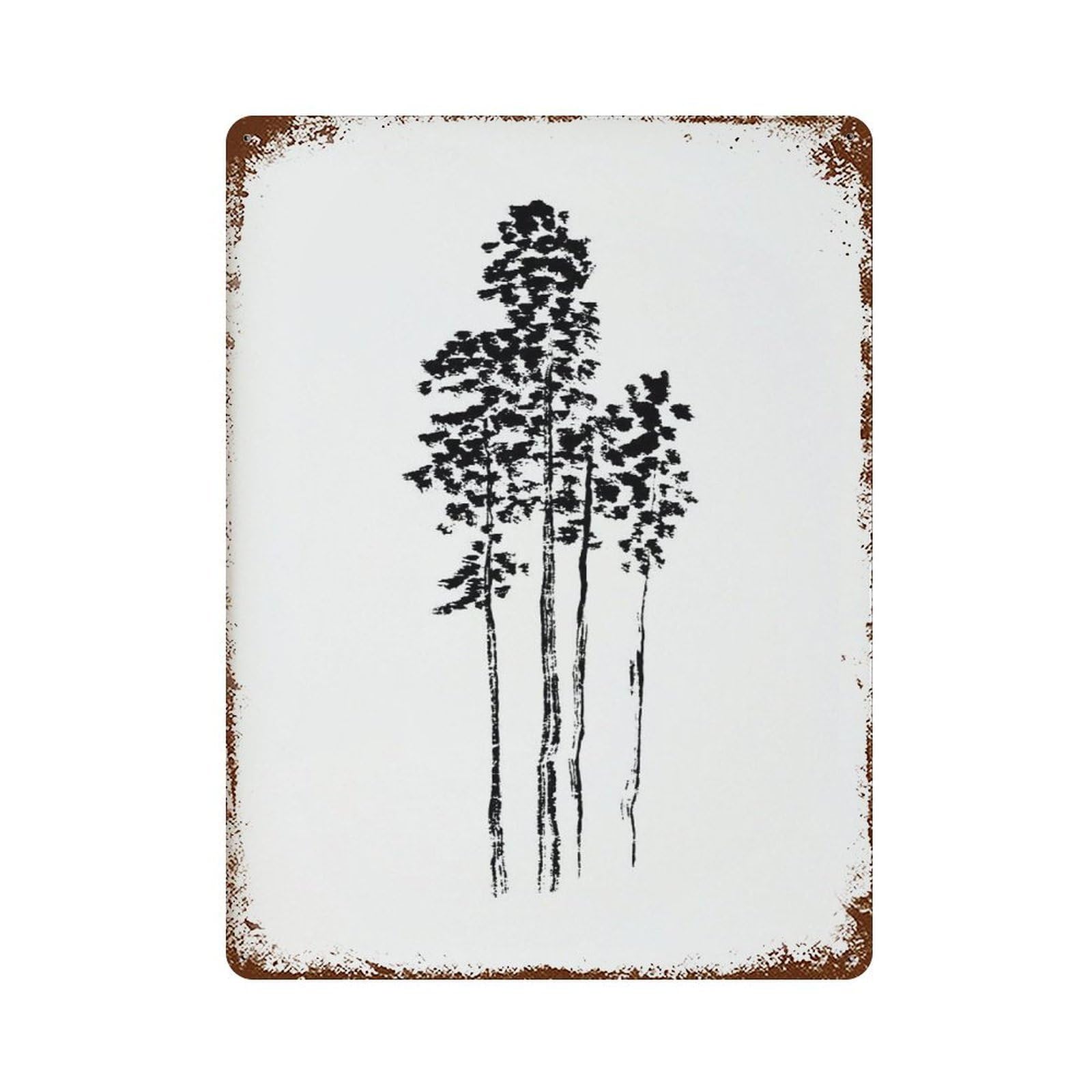 xiaoxiaoshen Hokusai Trees Japanese Woodblock Vintage Wall Decor Art Metal Tin Poster Modern Home Decor Art Home Bar Shop Decorations Vintage Sign 40x30cm