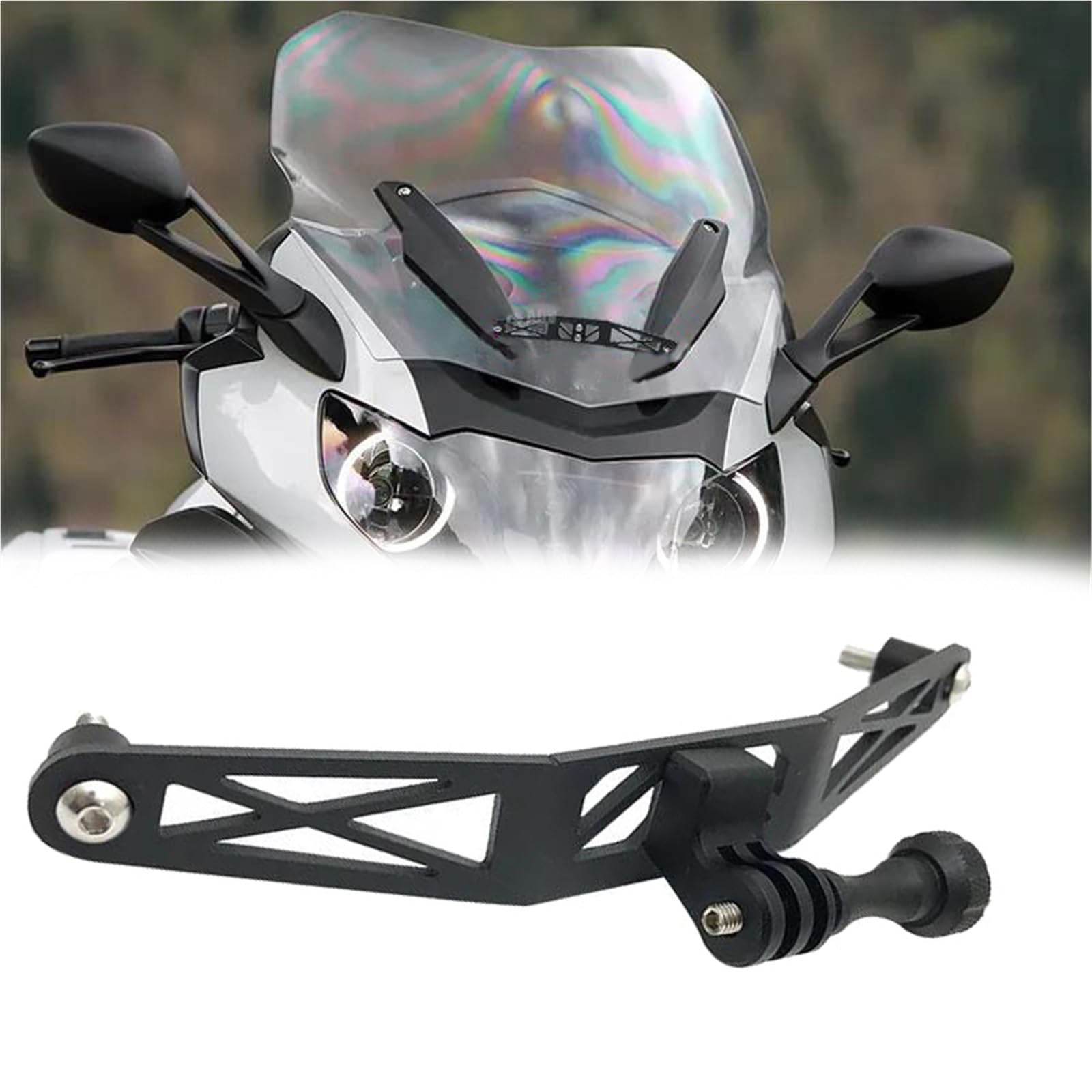 Support de caméra stable et sécurisé R1250RT fixation pare-brise anti-vibration