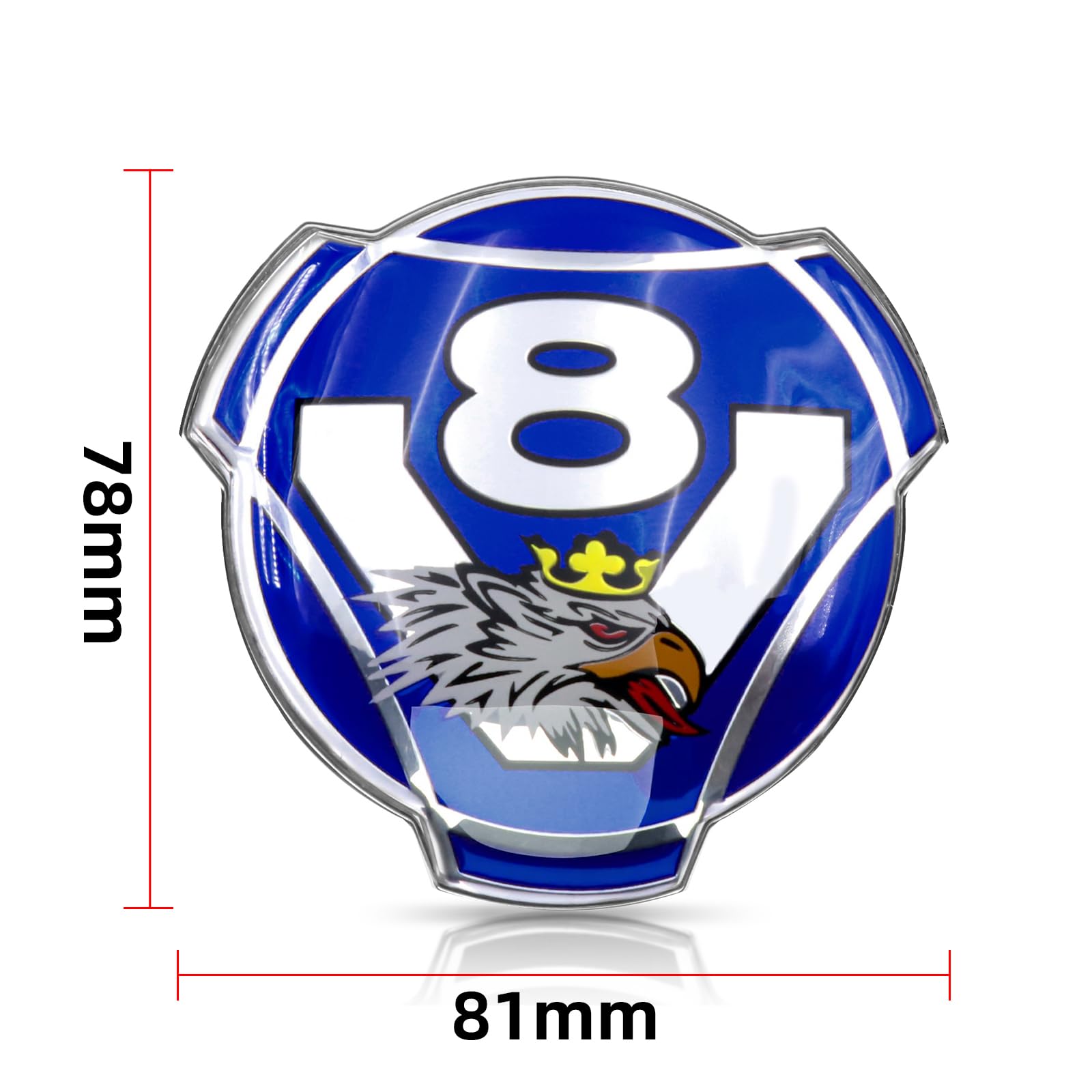 1x Griffin V8 Design per auto camion Scania, emblema anteriore con strisce LED bianche da 24V, applicabile agli accessori illuminati per camion (blu)