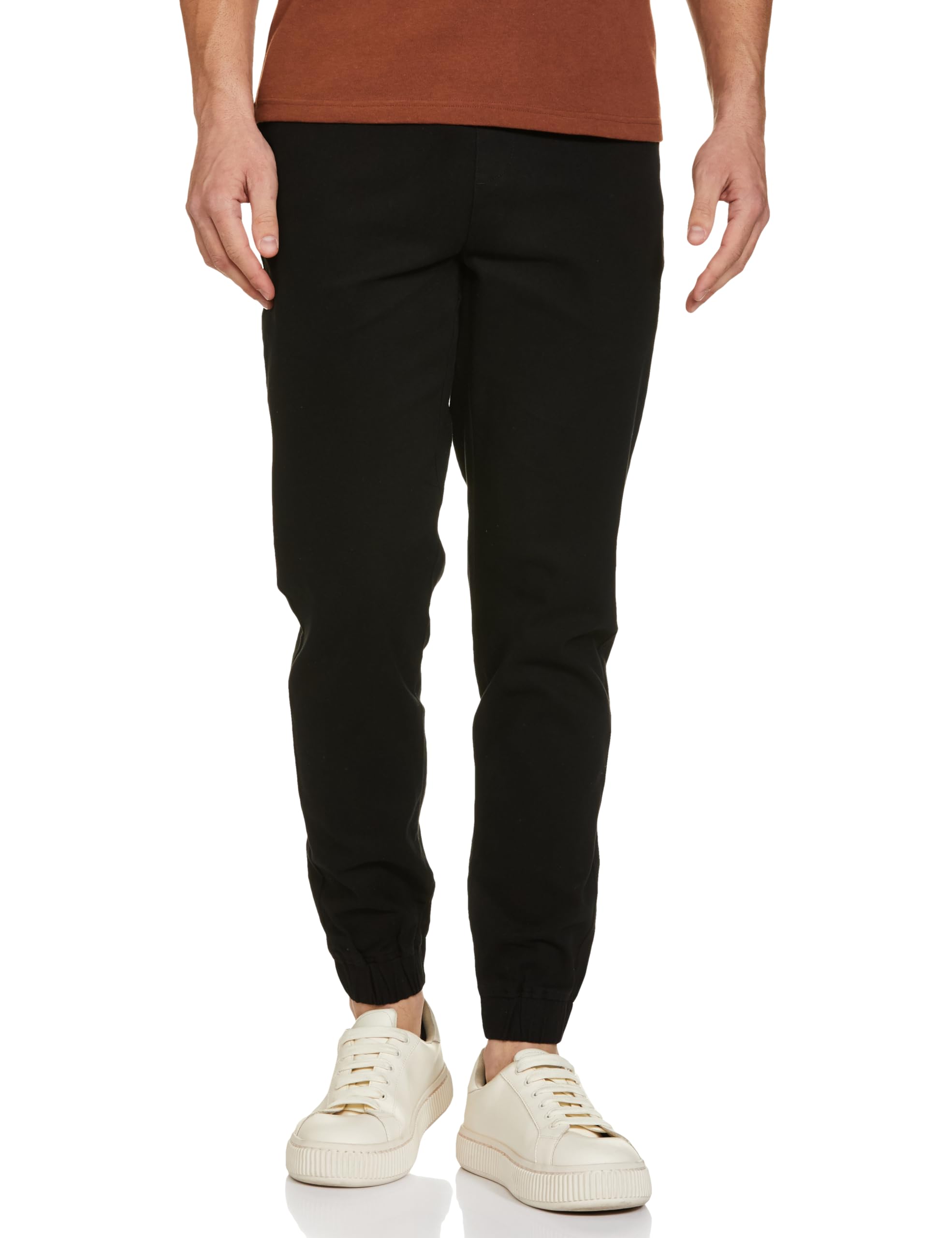 fyltr Men's Taper Fit Stretch Cotton Joggers with Elasticated Waistband & Drawstrings-picture-25