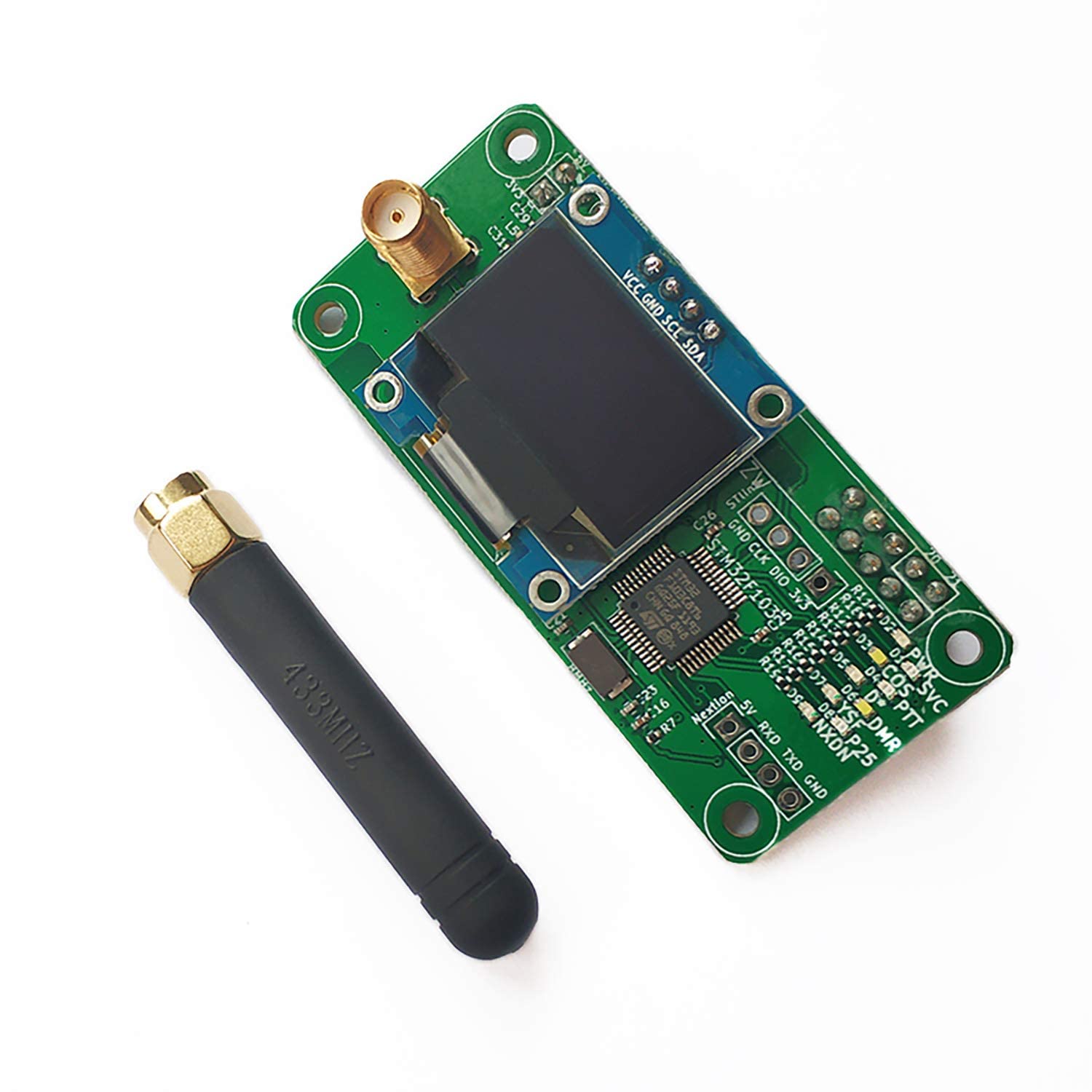 AURSINC MMDVM Hotspot Board + Antenne + OLED-Display Unterstützung UHF C4FM YSF NXDN DSTAR P25 DMR komplett montiert und getestet, Himbeer-Pi ist nicht enthalten