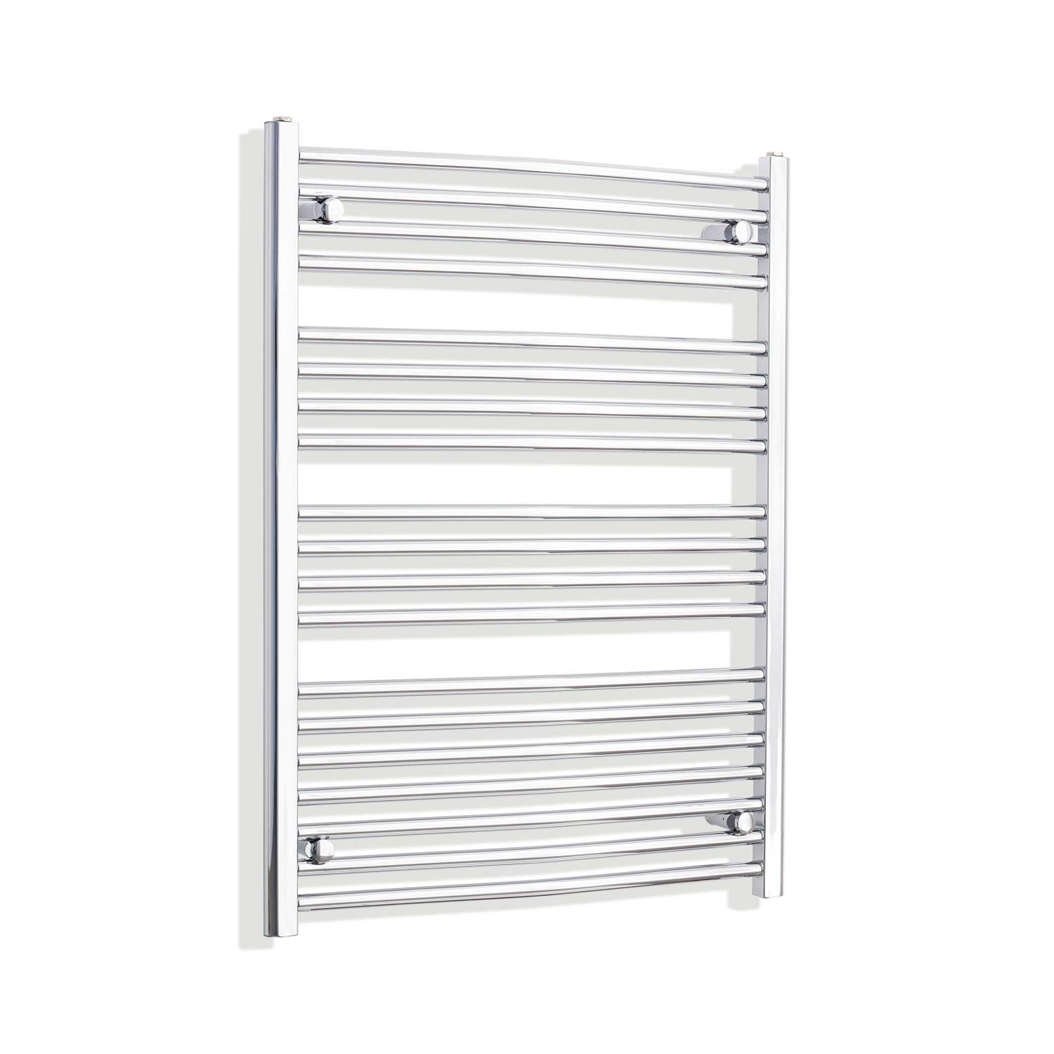 Companyblue 700mm Wide Curved Chrome Heated Towel Rail Radiator Ladder for Stylish Bathroom (700 x 1000 mm)