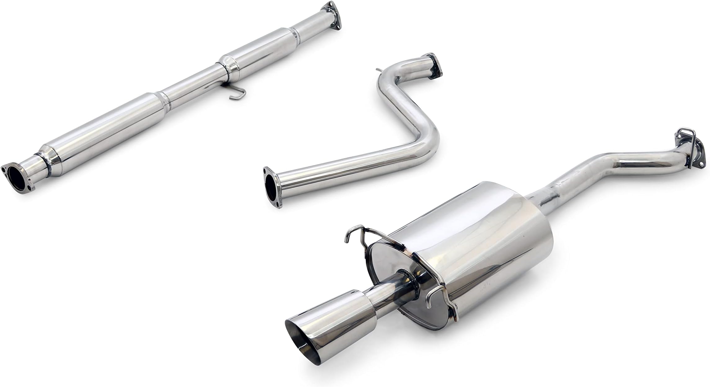 Yonaka 2.5" Performance Stainless Steel Exhaust Compatible/Replacement for 1994-1997 Honda Accord 2DR/4DR (4-Cyl)