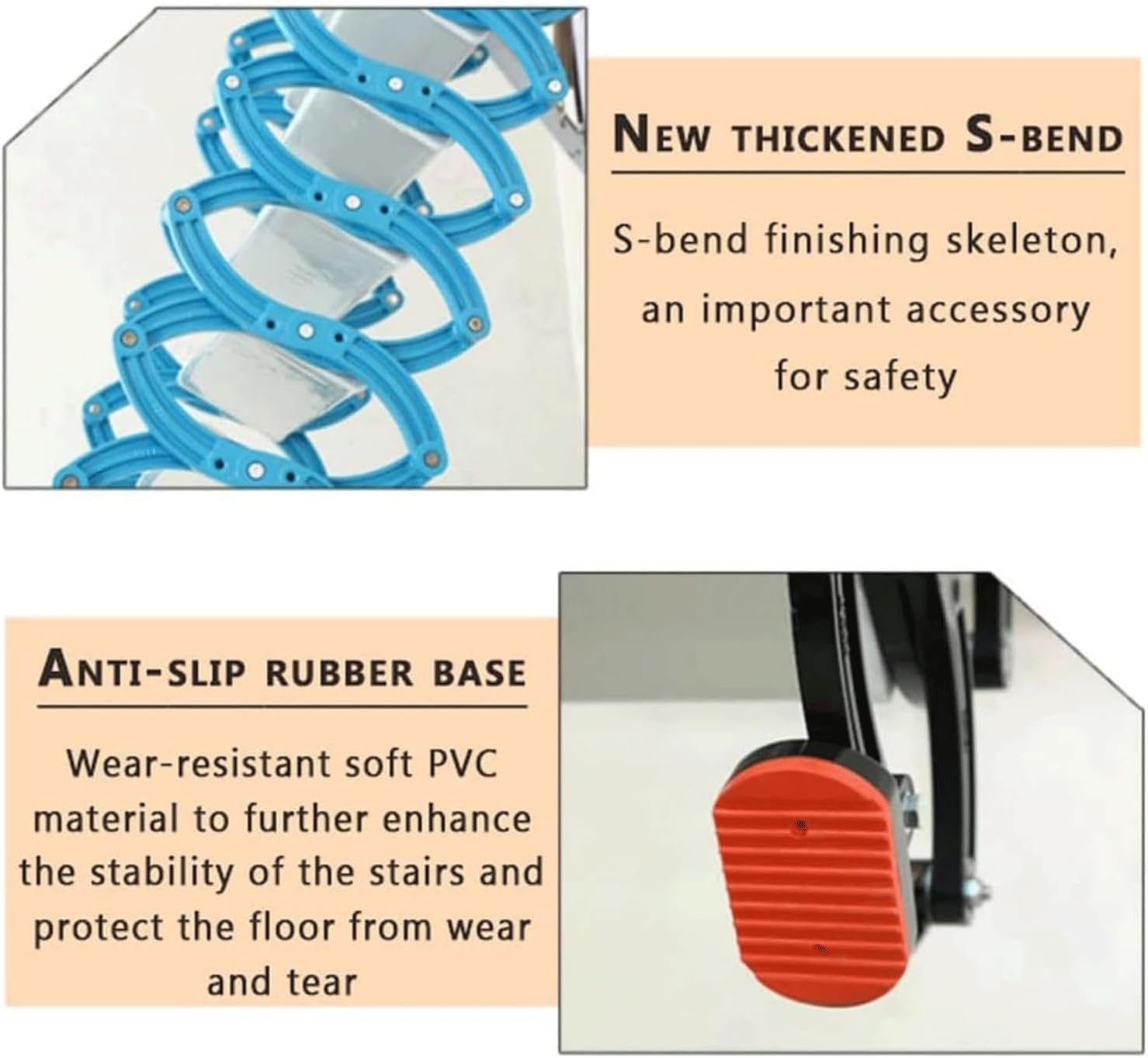 Wall Mount Loft Ladder with Non-Slip Steps Attic Stairs Pull Down Attic Ladder for Indoor and Outdoor Telescoping Folding Ladder