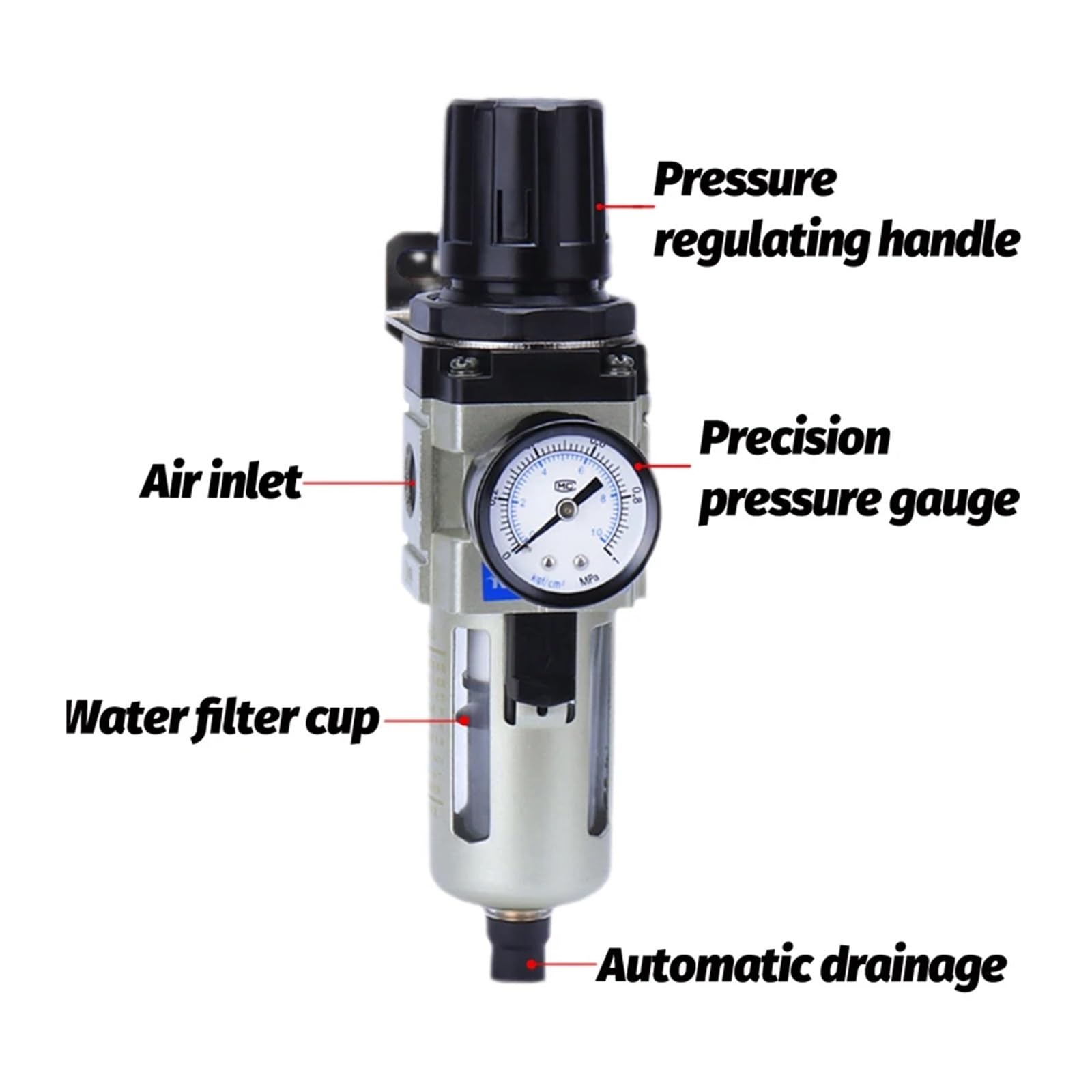 Regulator filtra pneumatycznego Zawór pneumatyczny do uzdatniania powietrza Zawory redukcyjne ciśnienia AW2000 AW3000 AW4000 AW5000 (AW4000-06)