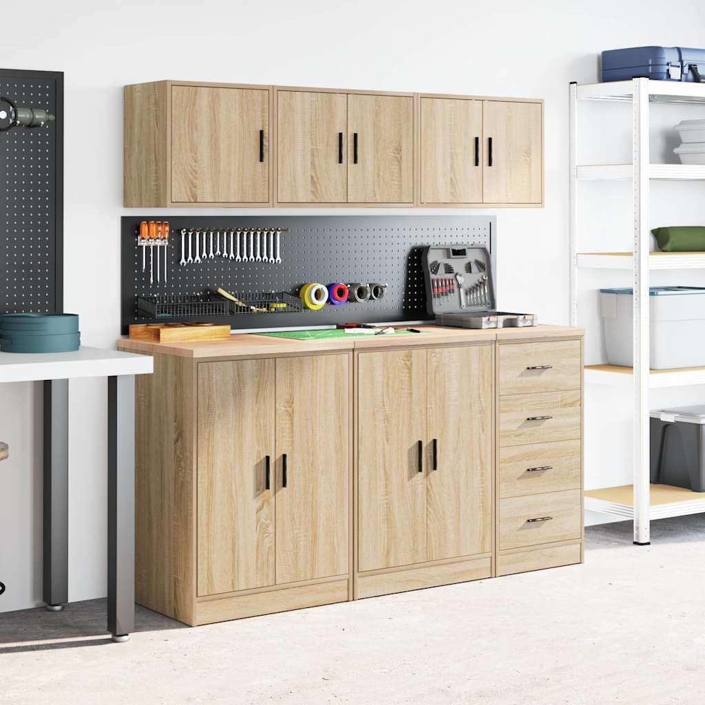 Générique Armoire Murale de Garage chêne Sonoma Bois d'ingénierie,Entreprise & Industrie,Stockage Industriel,Armoires industrielles,Brun,9.95 KG,860647