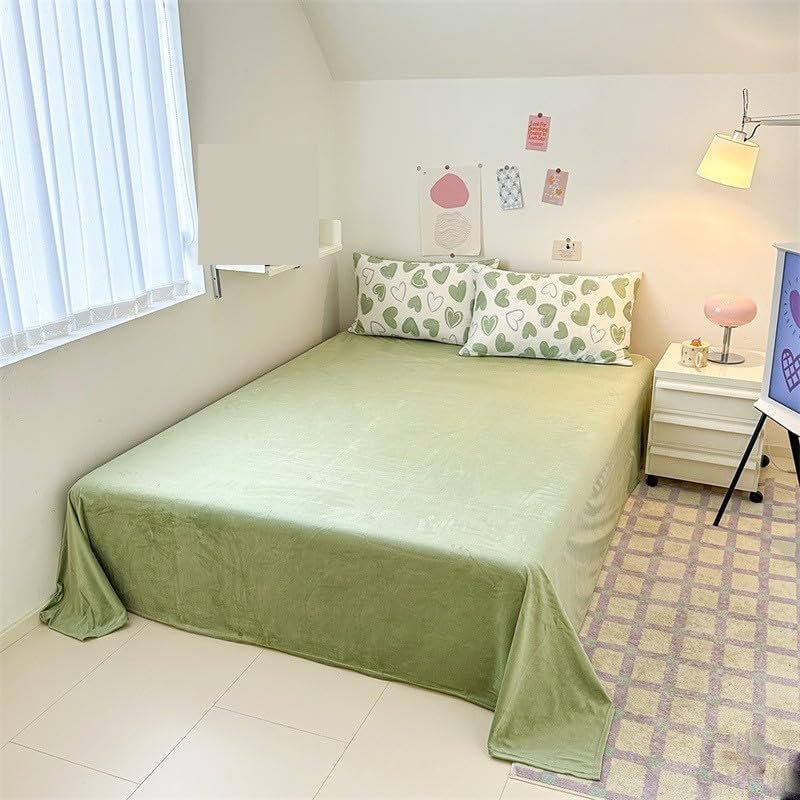 Drap en velours anti-froid lavable pour lit 180X245Cm