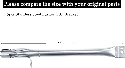 Miniatura 2 de Hisencn Tubo de quemador de parrilla de repuesto para Brinkmann 810-2511-S, 810-2512-S, 810-3660-S, 810-4220-S, 810-4535-S y más modelos de parrilla