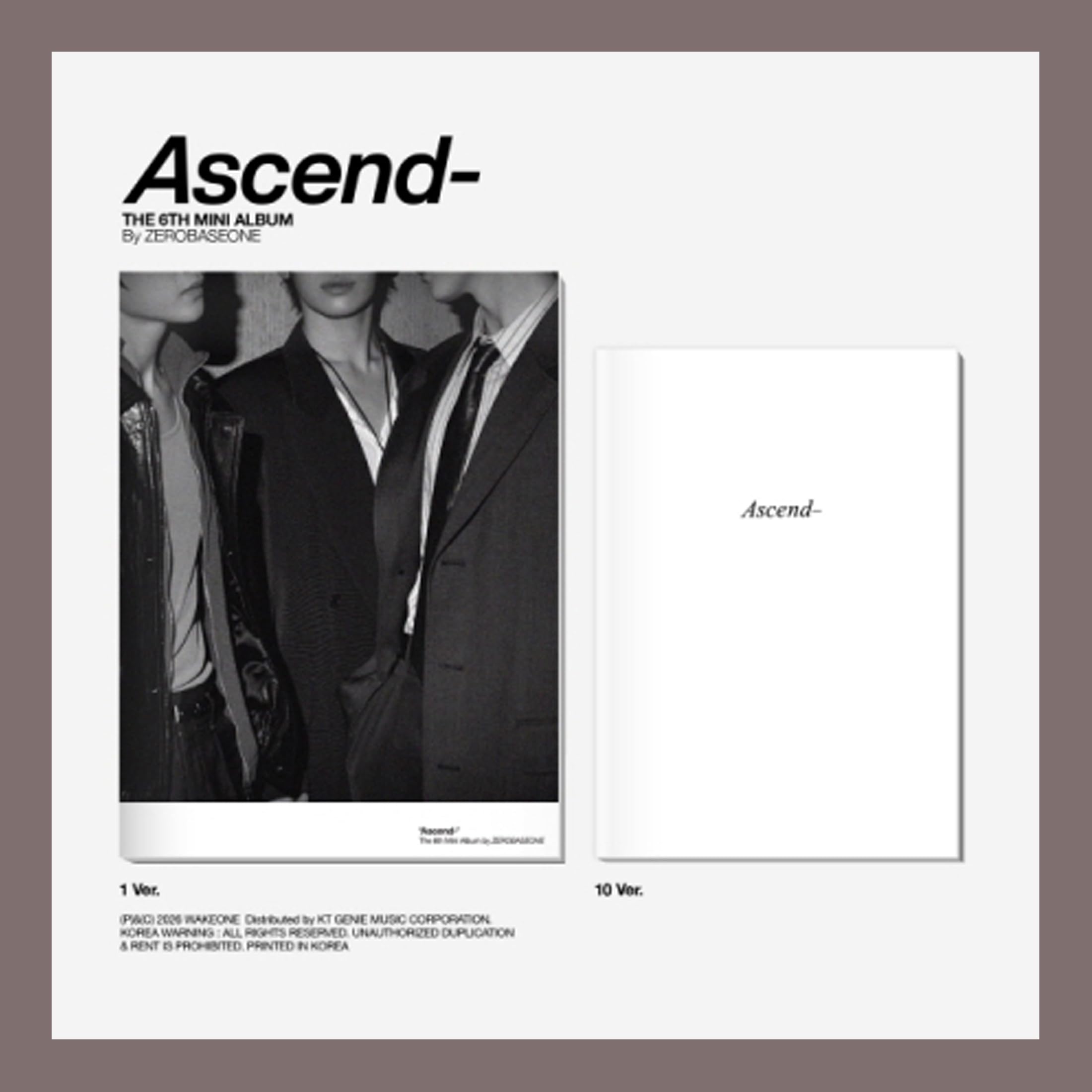 Amazon.com: ZEROBASEONE Ascend- 6th Mini Album (Photobook - 1 Ver