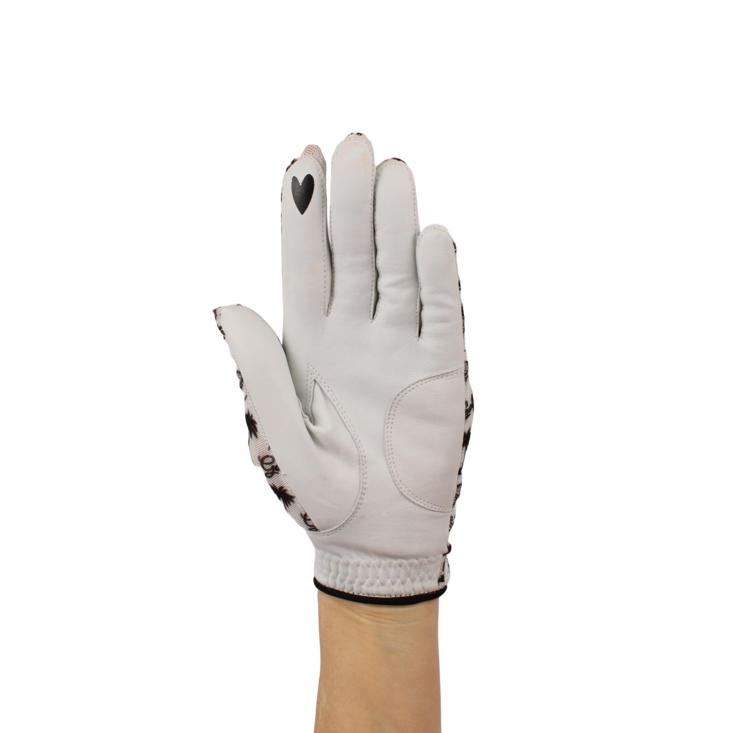 Hand Candy Golf Glove – Premium Cabretta Leather – “Birdie Golf” – Left Hand Women's Golf Glove with Matching Ball Marker (Medium)
