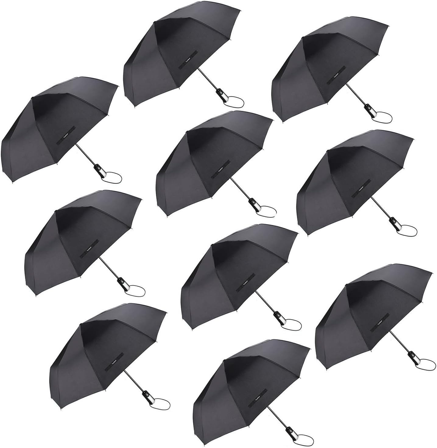 TradMall 10 Pack Bulk Umbrellas Travel Windproof Portable Compact Large Canopy Ergonomic Handle Auto Open & Close - Image 2