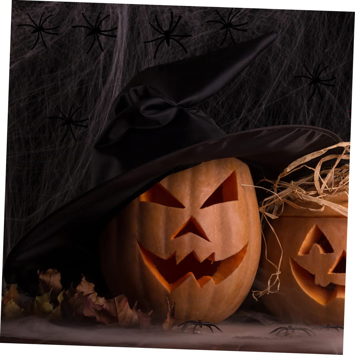 TOYANDONA 10sets Ragnatela Elastica in Cotone Bianca per Halloween Decorazione Forma di Ragno per Interni di Oggetti di Scena Spaventosi per Feste di Autunno