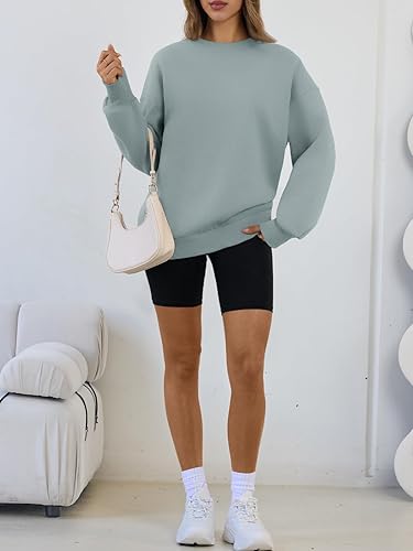 Miniatura 6 de Trendy Queen - Sudaderas para mujer, sudaderas con capucha de gran tamaño, cuello redondo, suéteres cómodos para otoño e invierno, ropa a la moda