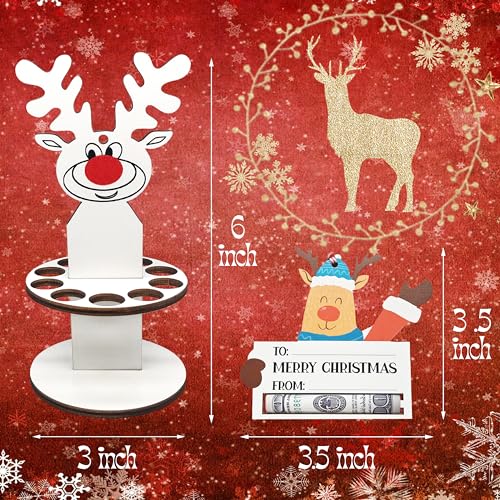 Cute Christmas Money Holder for Cash, Fun Wooden Money Holders, Christmas Money Tree Gift Holder with Clips, Unique Christmas Money Gift Ideas Creative Ways to Give Money Gift2