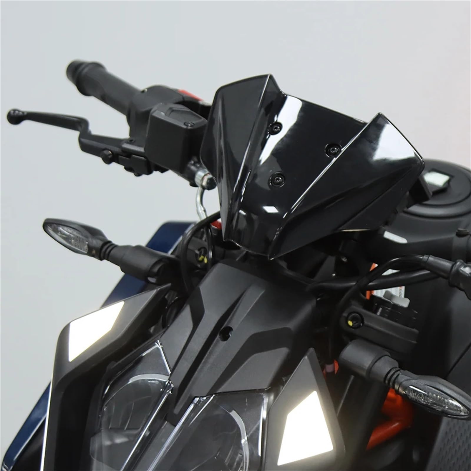 Przednia szyba motocyklowa Pasuje do motocykli 125 250 390 DUKE 2025 1290 SUPER DUKE R RR EVO, owiewka, osłona przednia, akcesoria(Light gray-Blue)